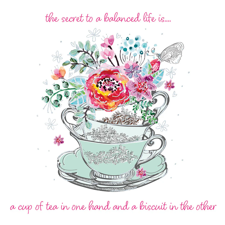 Mind Charity Afternoon Tea Silver foil Everyday Card