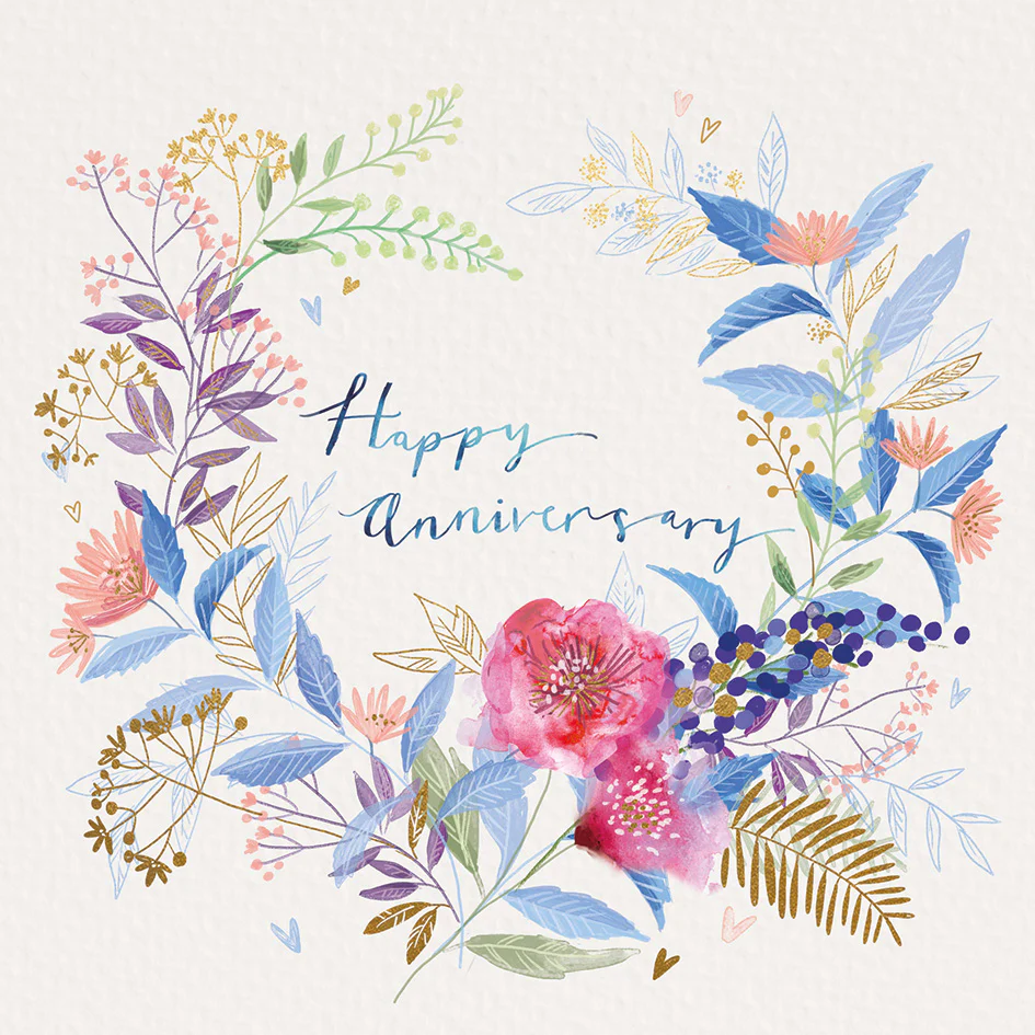 Mind Charity Anniversary Flowers Gold Foil Card