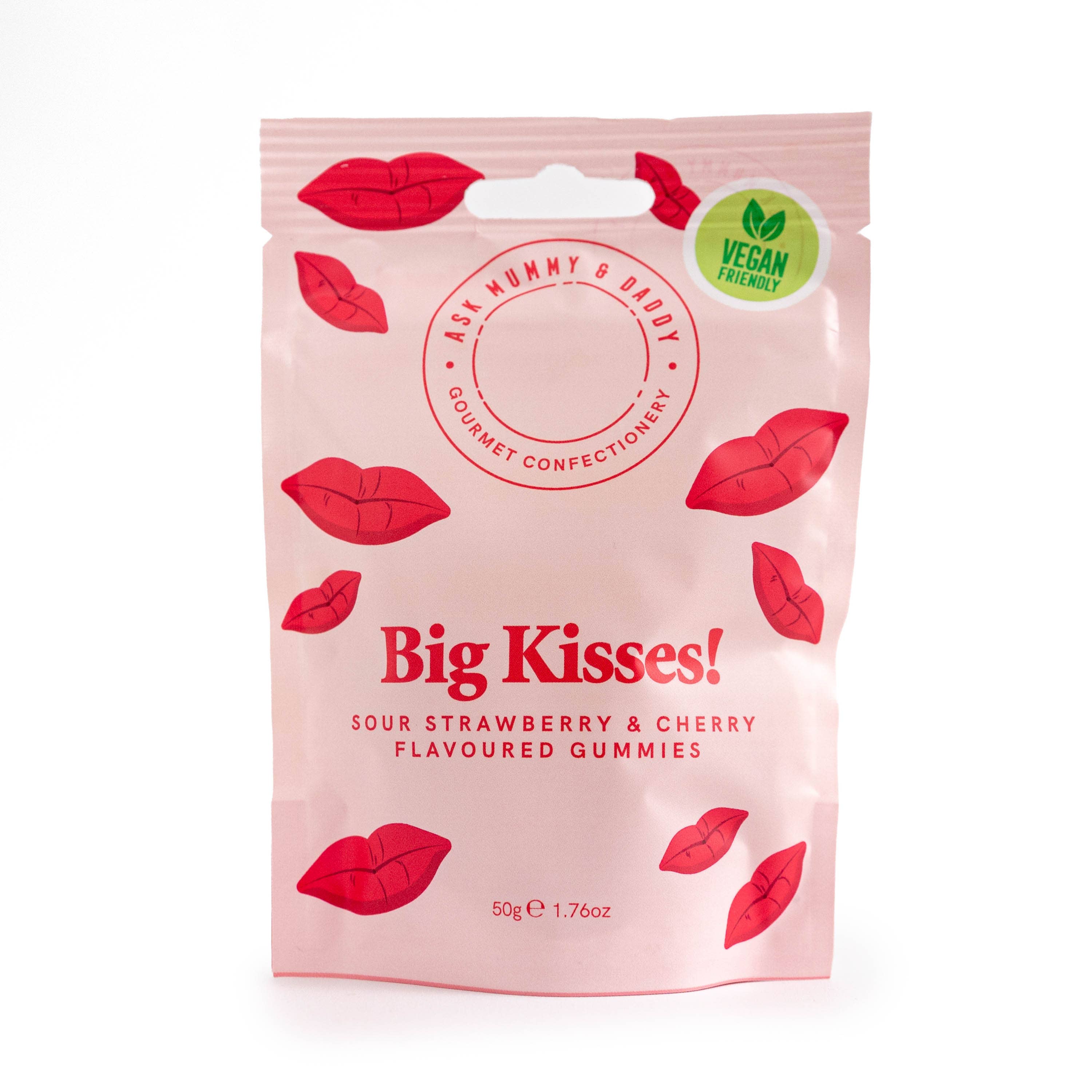 Big Kisses Sour Strawberry & Cherry Flavoured Gummies - Image 3