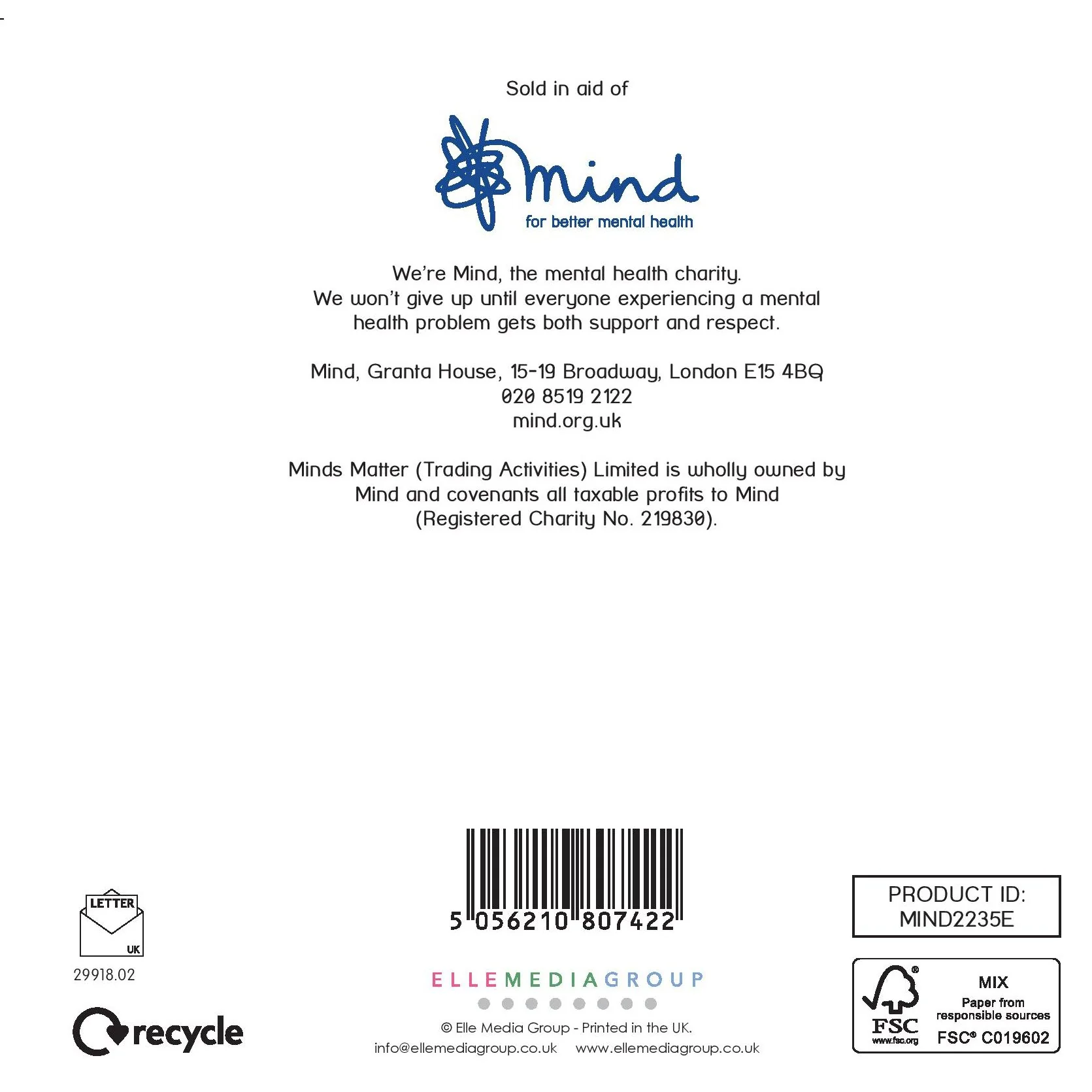 Mind Charity Funny Cow Birthday Card - Image 2