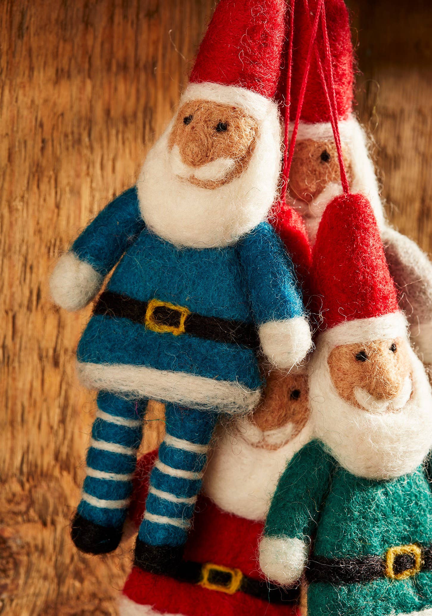 Festive Felt Santa With Stripey Legs Christmas Hanging Decoration - Image 3