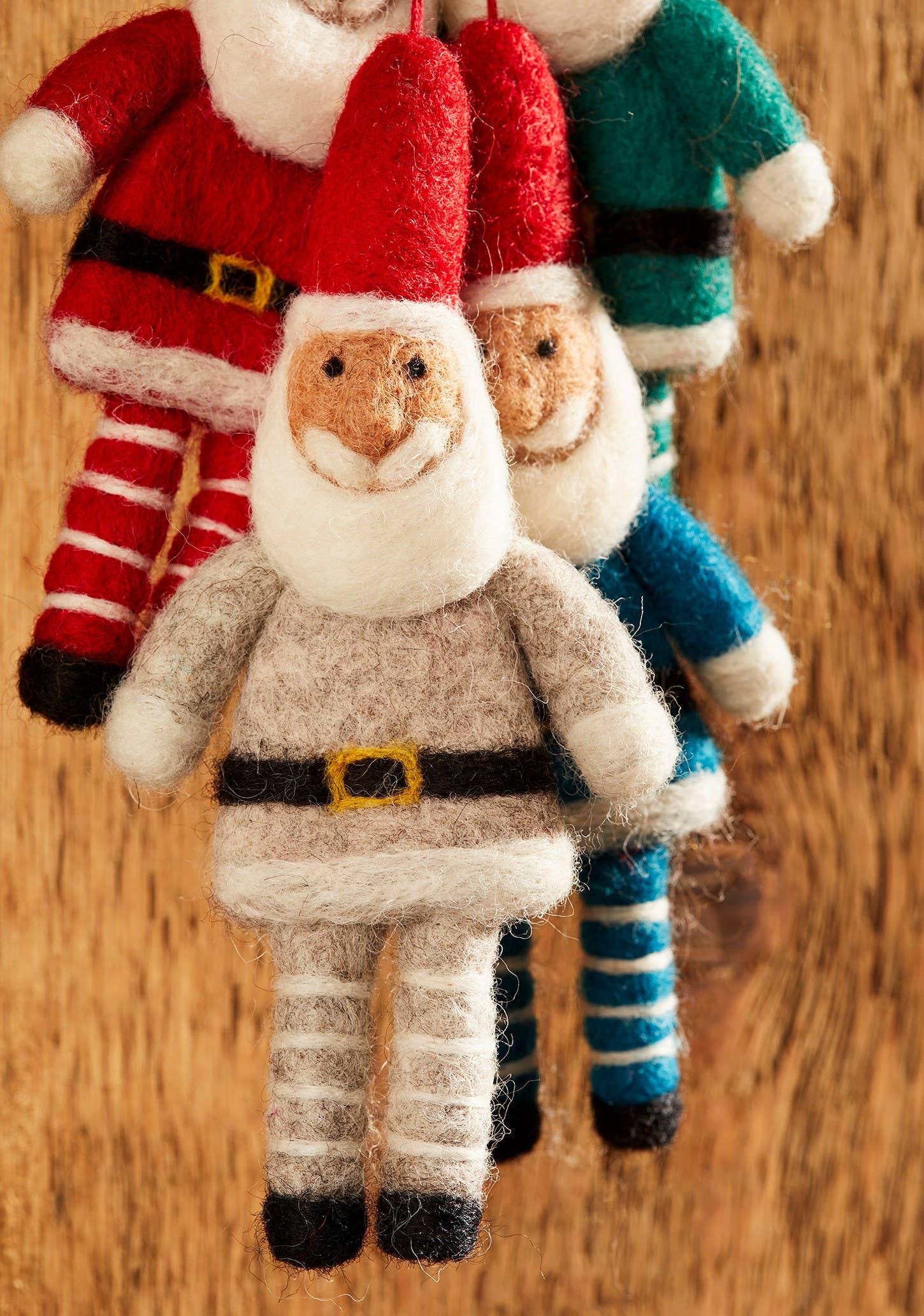 Festive Felt Santa With Stripey Legs Christmas Hanging Decoration - Image 4