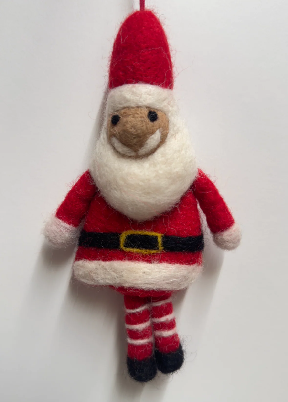 Festive Felt Santa With Stripey Legs Christmas Hanging Decoration - Image 6