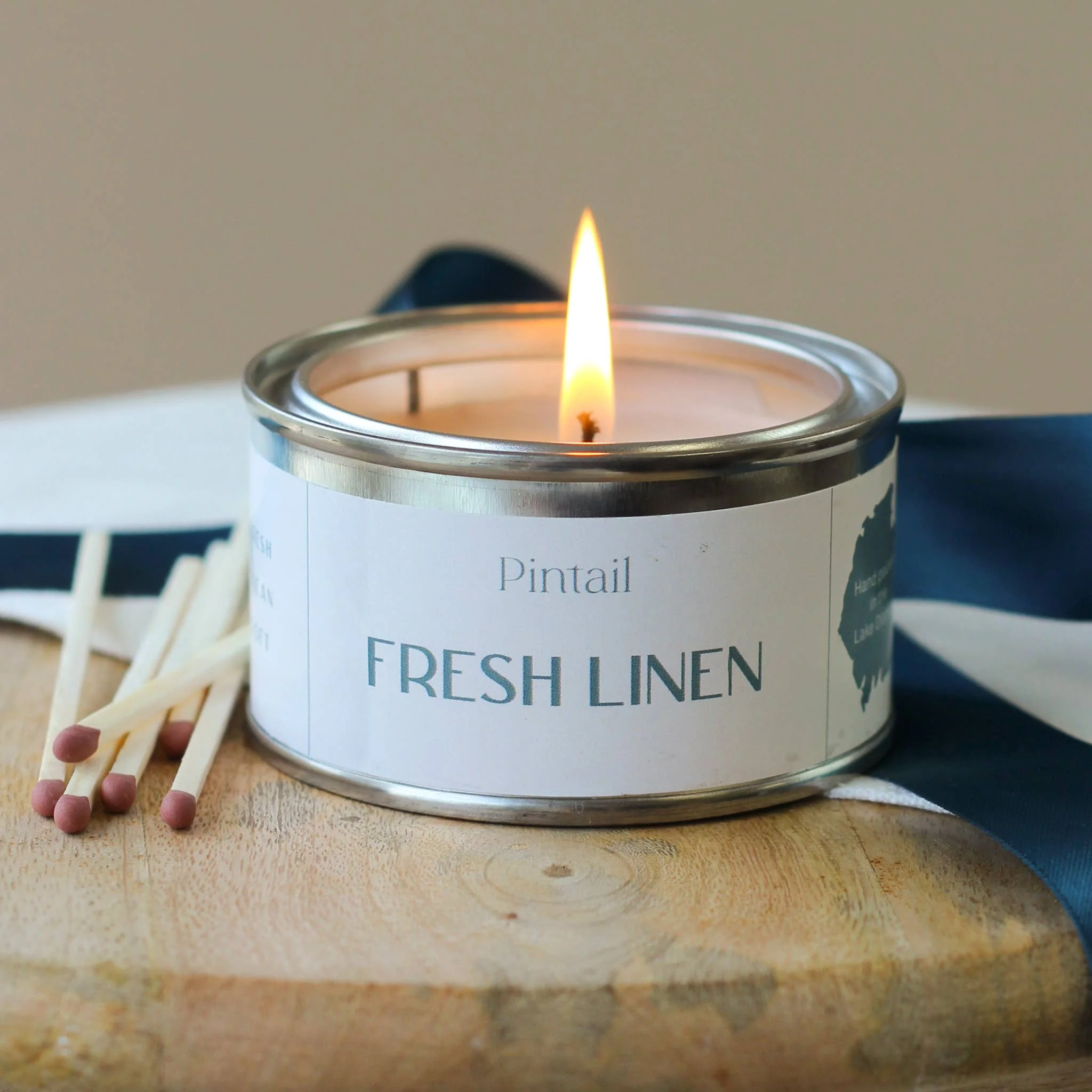 Fresh Linen Scented Candle – Petite Paint Pot