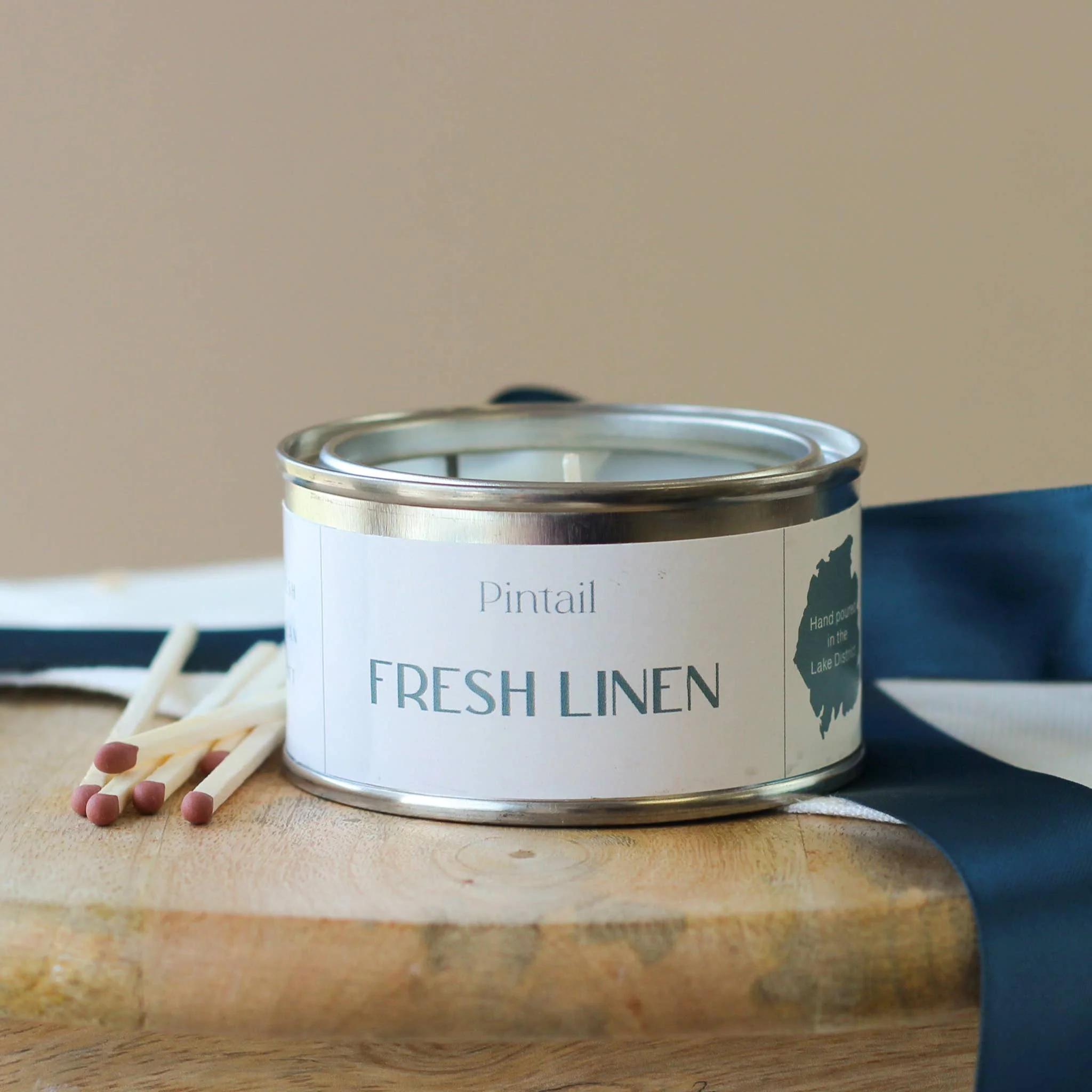 Fresh Linen Scented Candle – Petite Paint Pot - Image 2