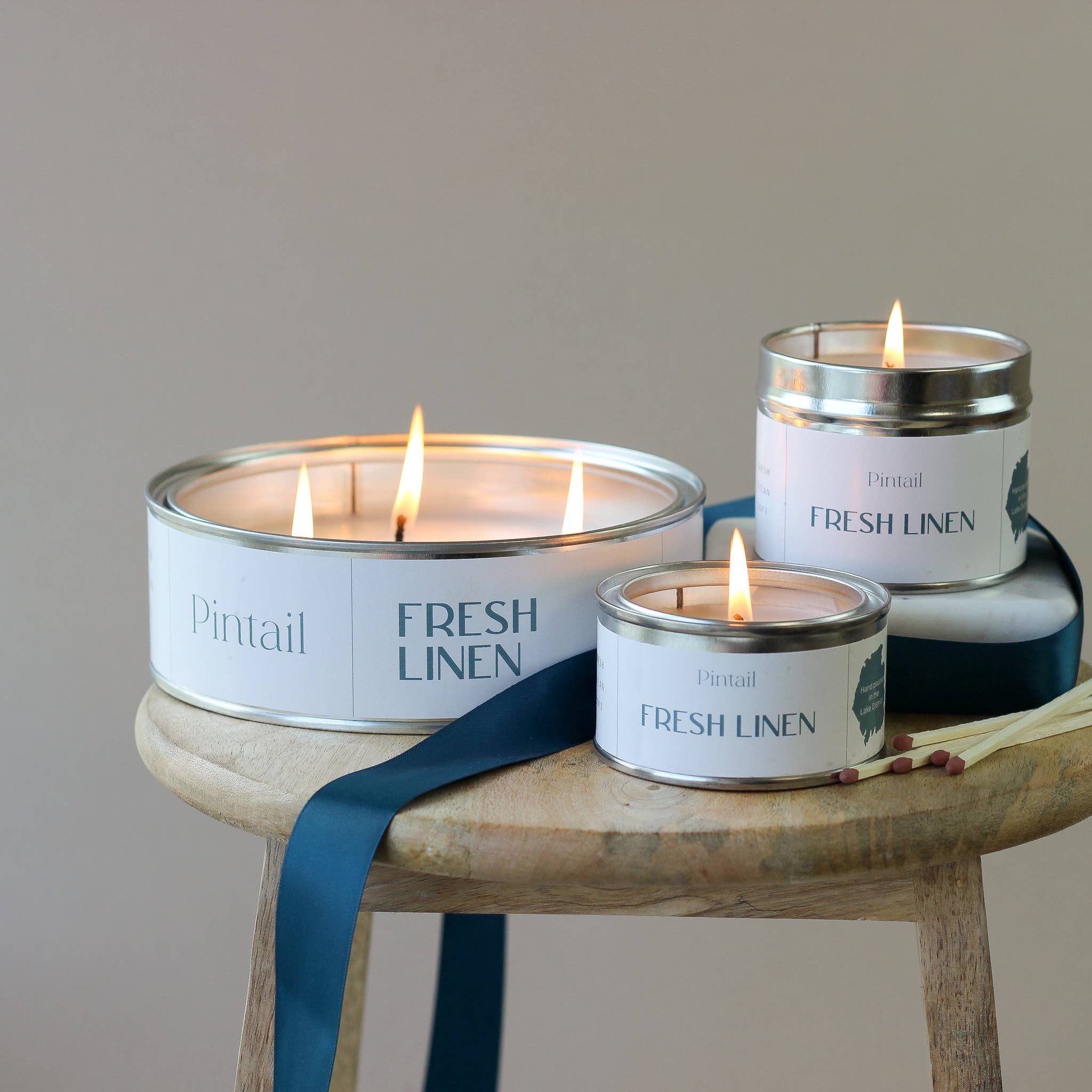 Fresh Linen Scented Candle – Petite Paint Pot - Image 3