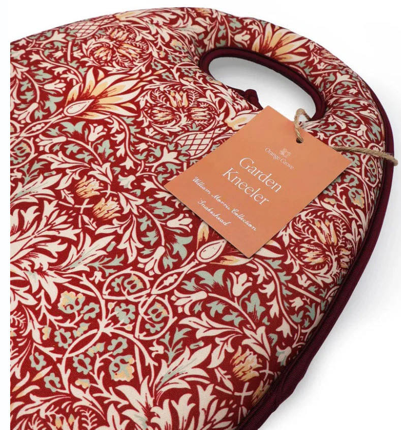 William Morris Burgundy Garden Kneeler - Orange Grove - Image 3