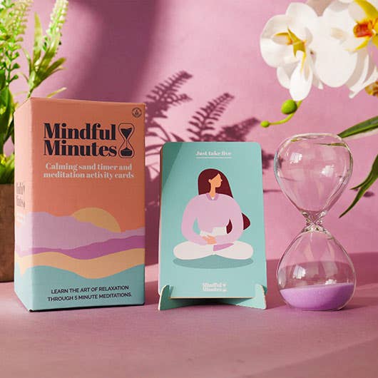 Mindful Minutes: Find Peace and Relaxation with 20 Guided Tips and a 5-Minute Sand Timer - Image 3