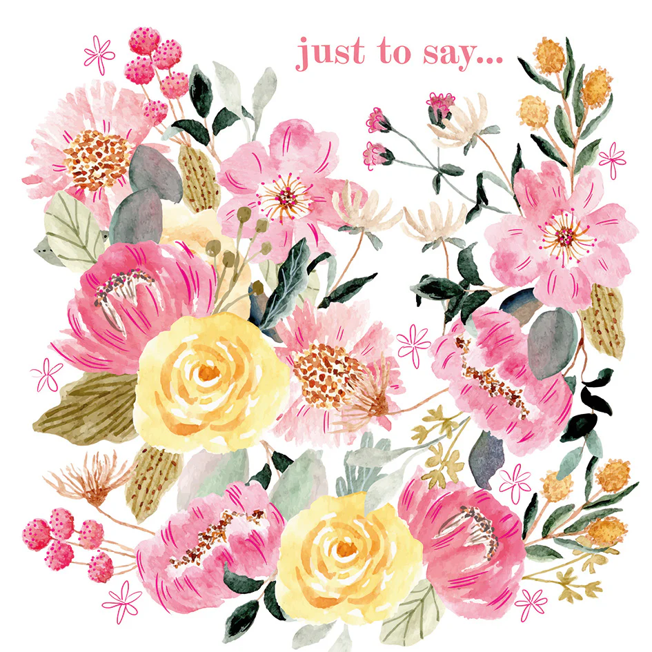 Mind Charity Hand Picked Flowers Gold Foil Birthday Card