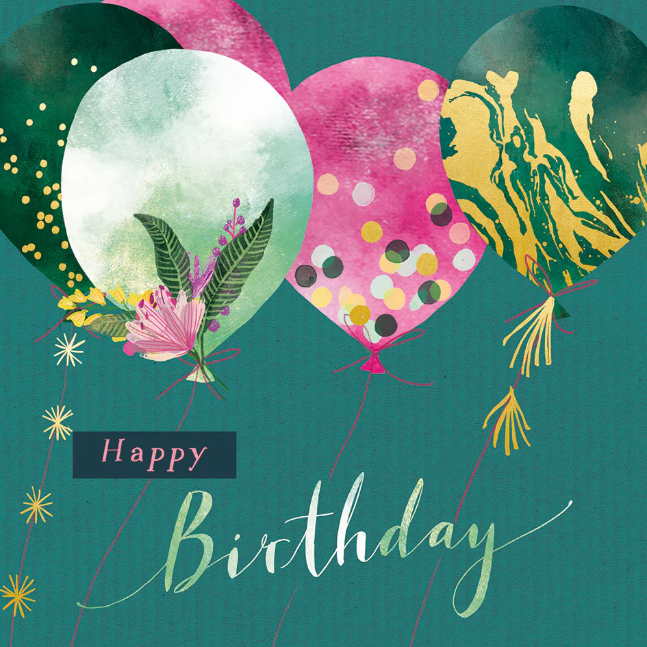 Hip Hip Hooray Gold Foil Birthday Card