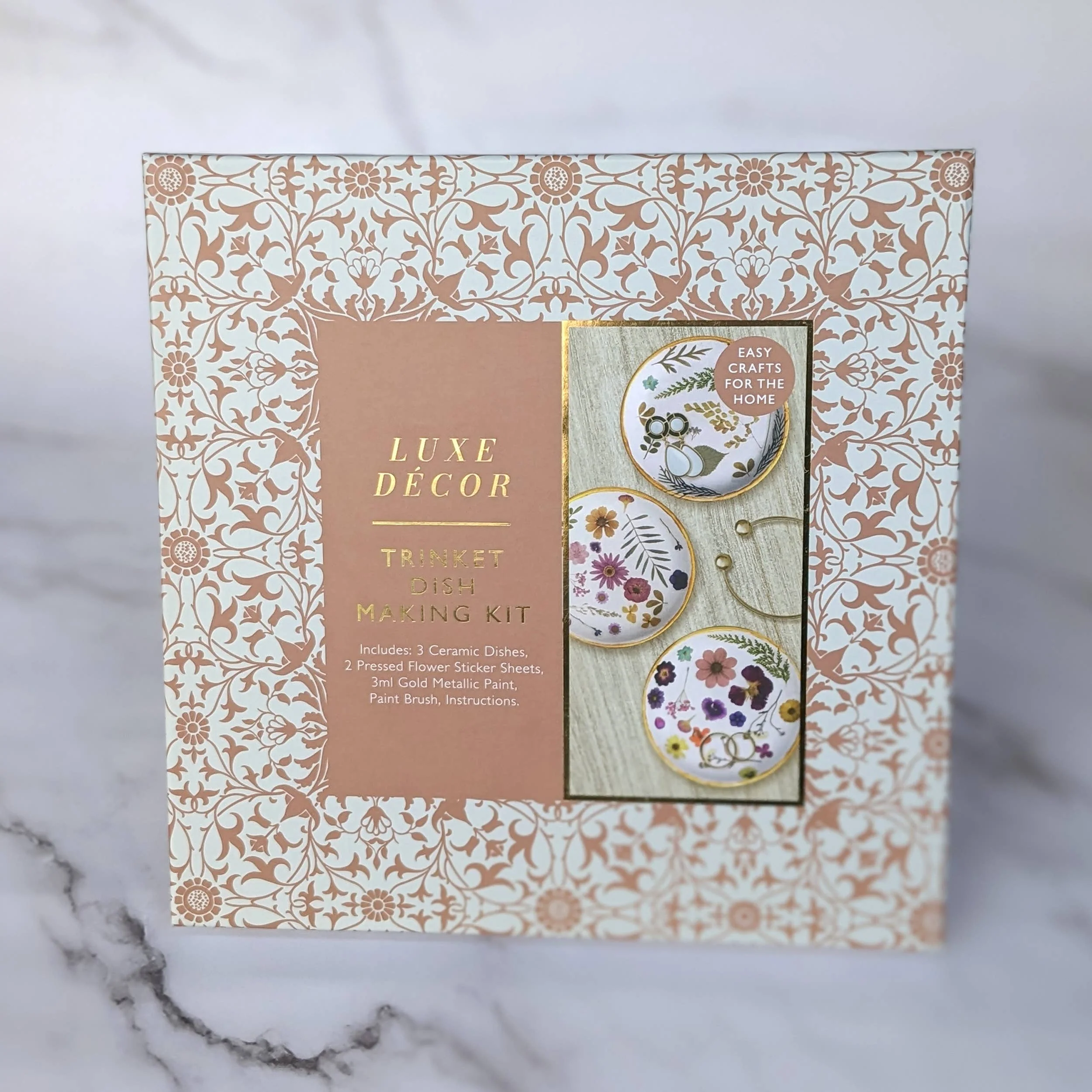 Luxe Decor DIY Craft Kit - Decorate Your Own Trinket Dishes