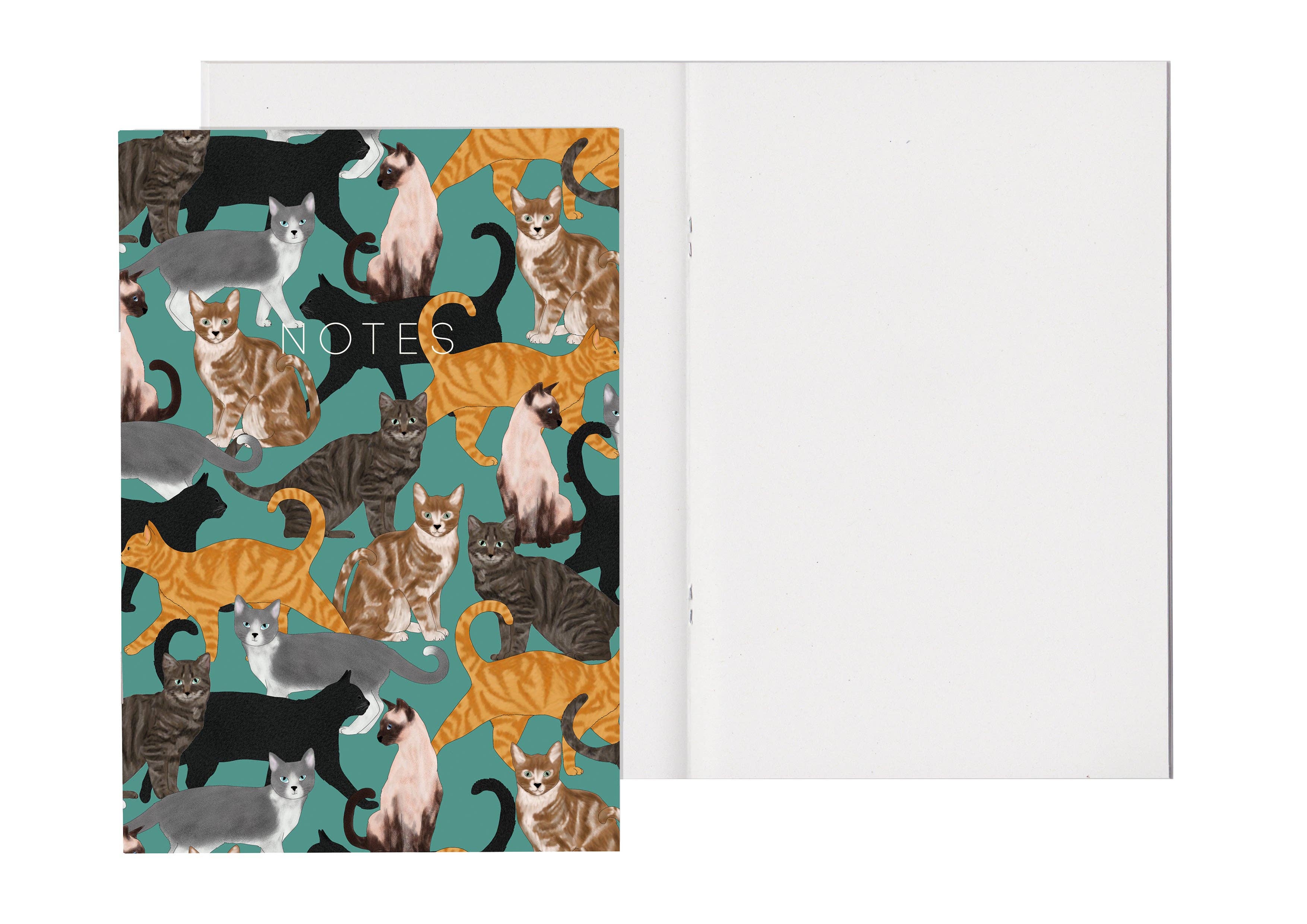 Lydia Meiying - Cats - A5 Thin Notebook: Lined - Image 4