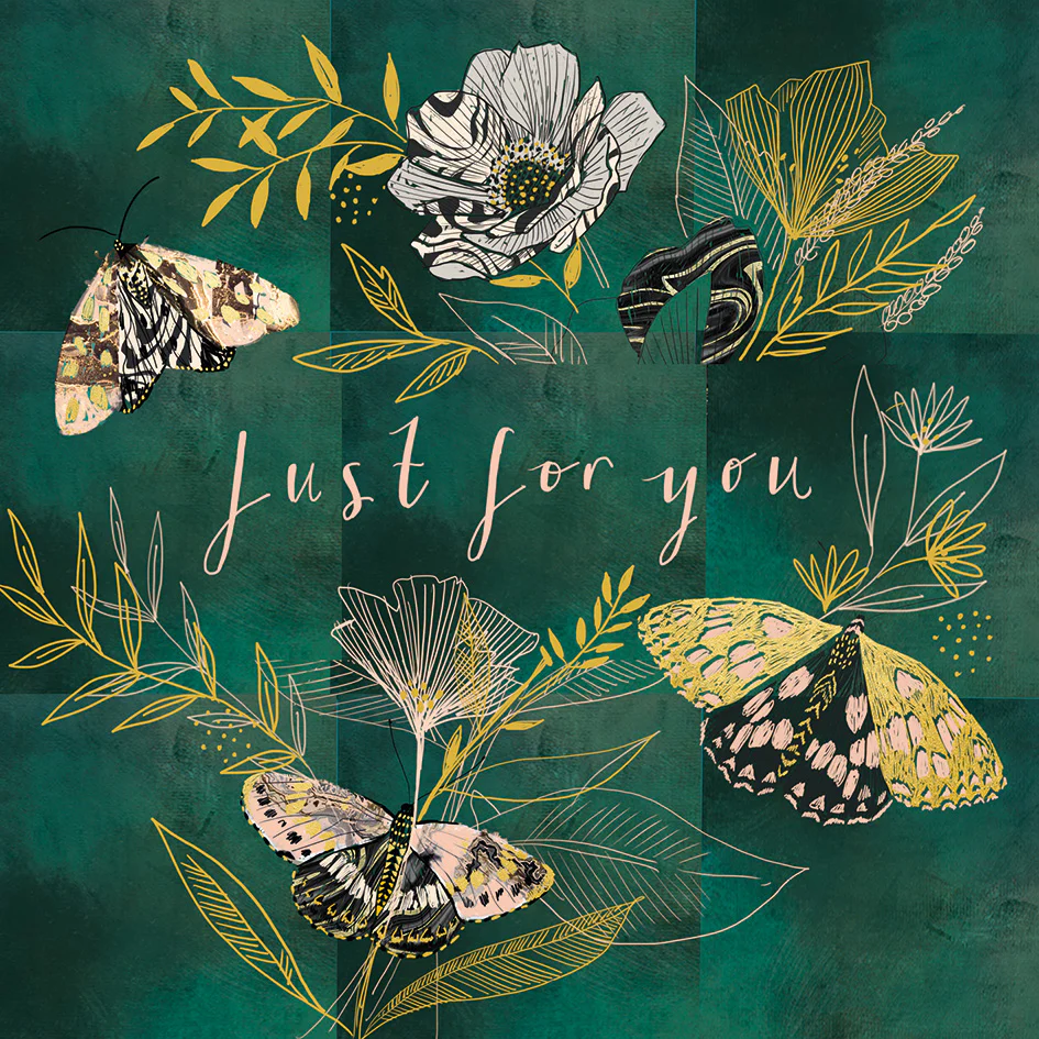 Magical Moths Gold Foil Everyday Card