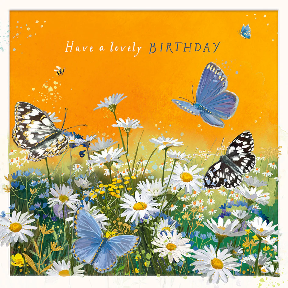 Mind Charity Have a Lovely Birthday – Flowers and Butterflies Card