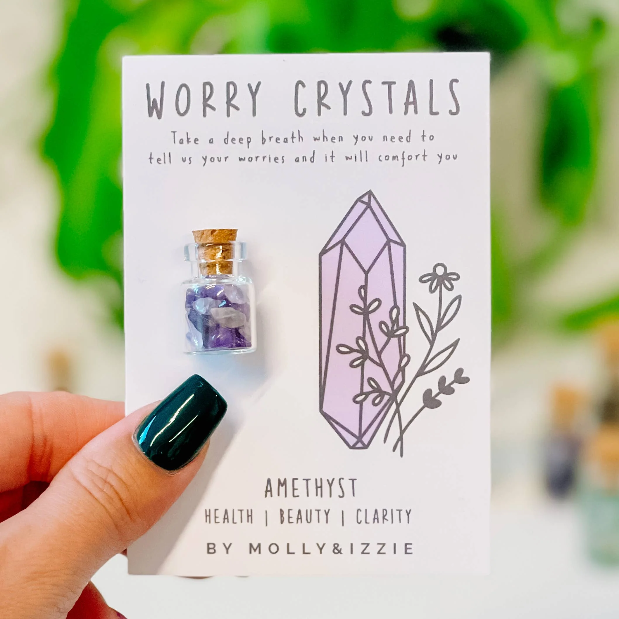Mini Crystal Chip Jar – Mindful Gift on A7 Card - Image 2