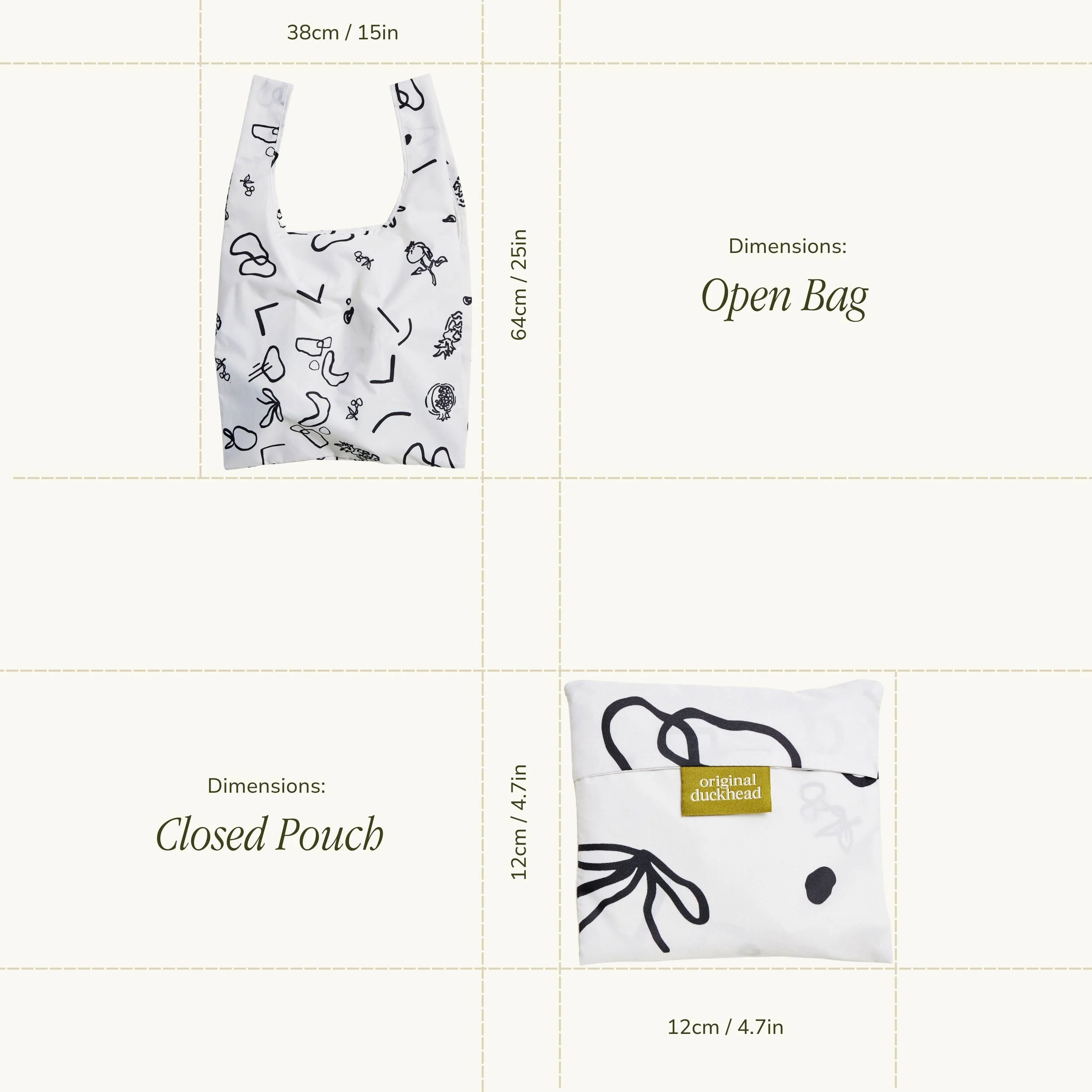 Original Duckhead UK - Fruits & Shapes Eco Friendly Reusable Tote Bag - Image 7