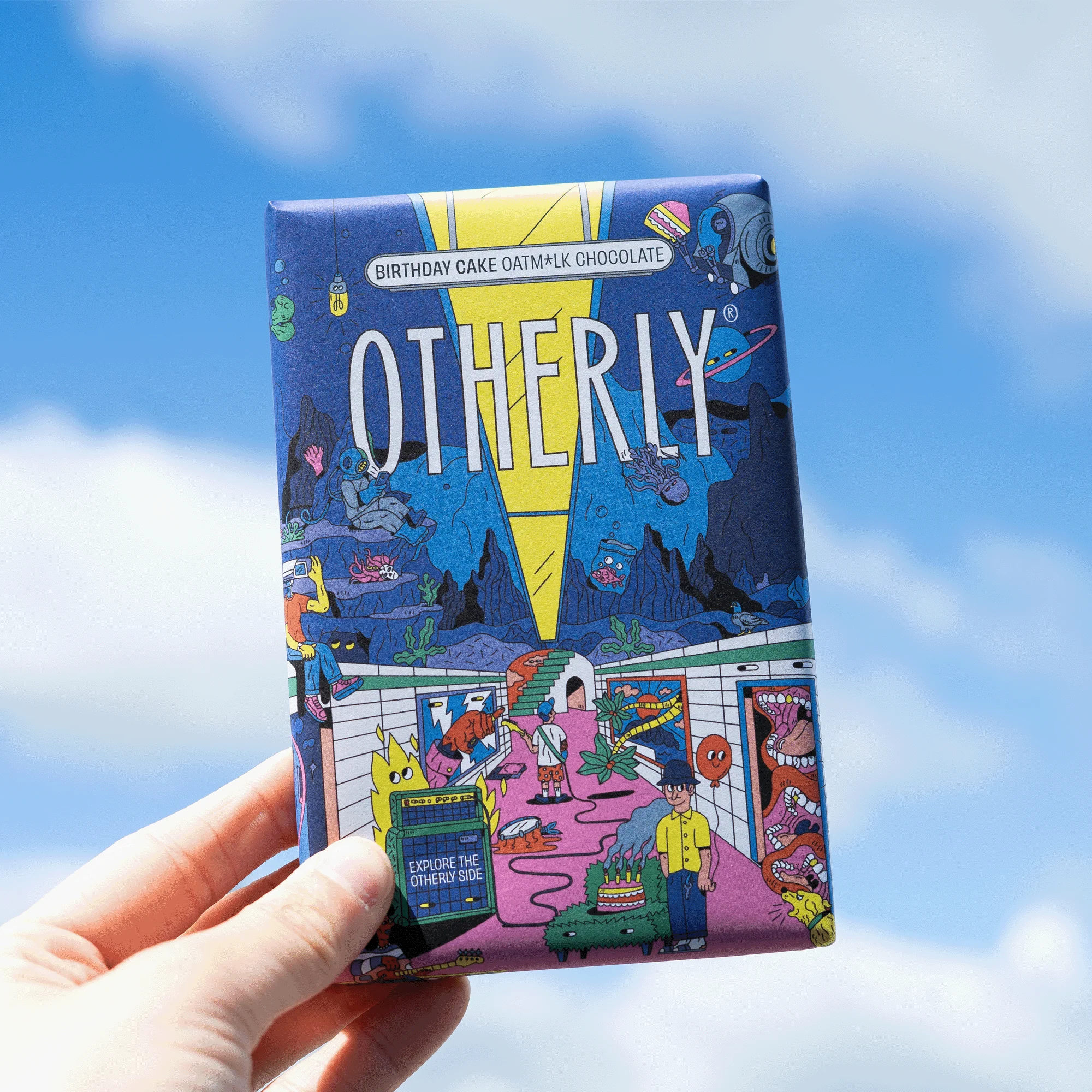 OTHERLY Birthday Cake Oatmilk Chocolate Bar – Plant-Based Bliss (43% Cacao) - Image 3