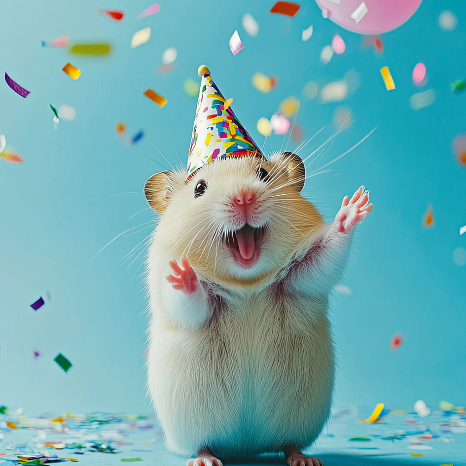 Mind Charity Party Hamster Everyday Card