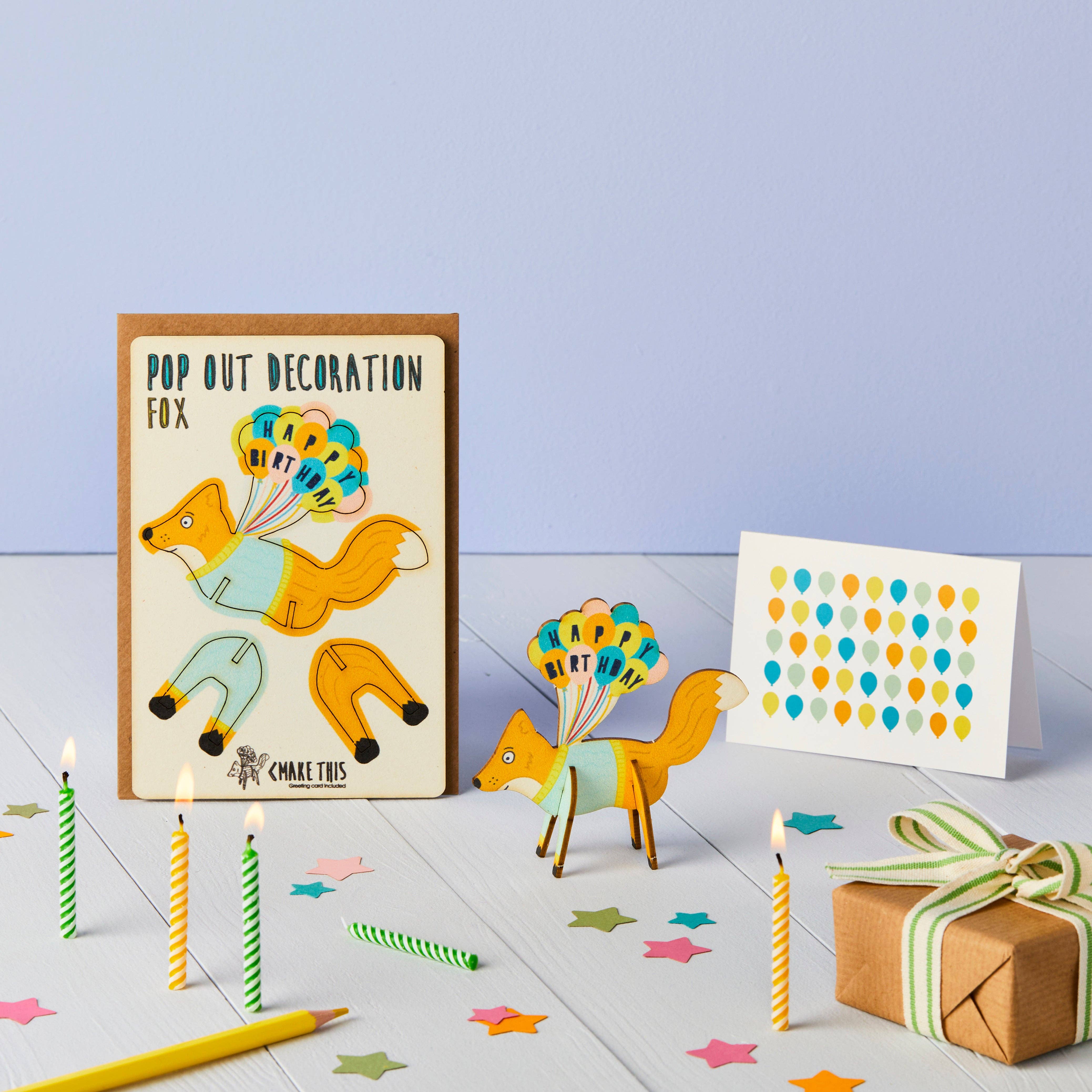 Pop Out Fox Birthday Card – 3D Keepsake & Greeting in One - Image 2