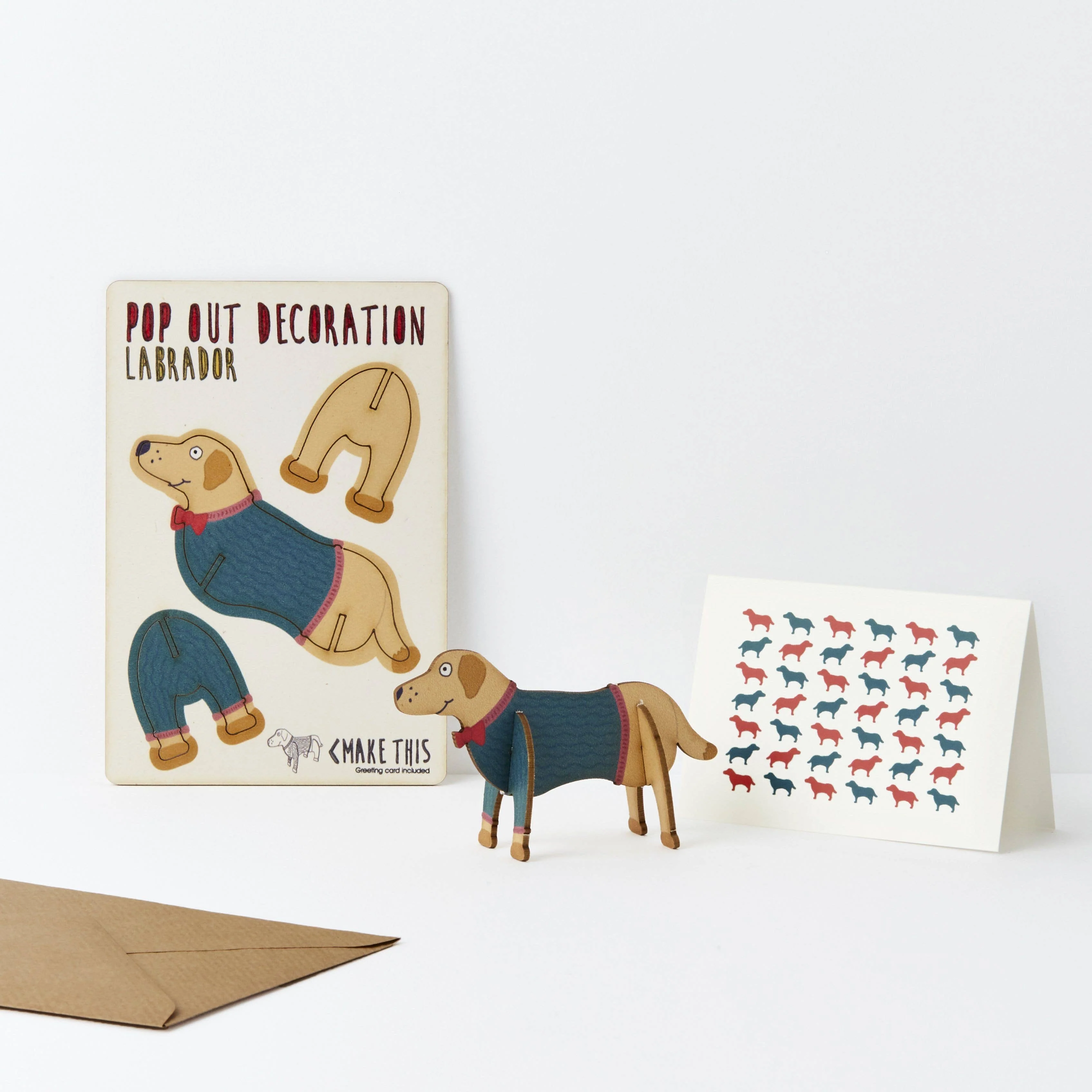 Pop Out Labrador Greeting Card