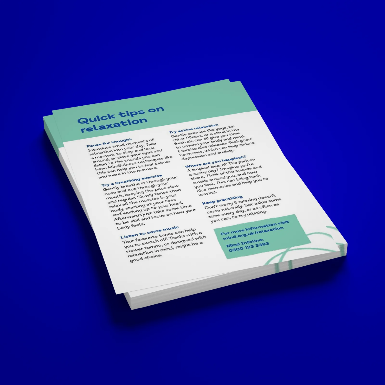 Quick Tips: Relaxation (pack of 100 leaflets)