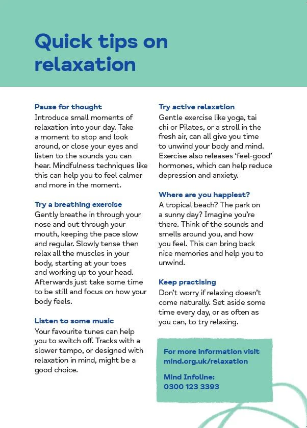Quick Tips: Relaxation (pack of 100 leaflets) - Image 2