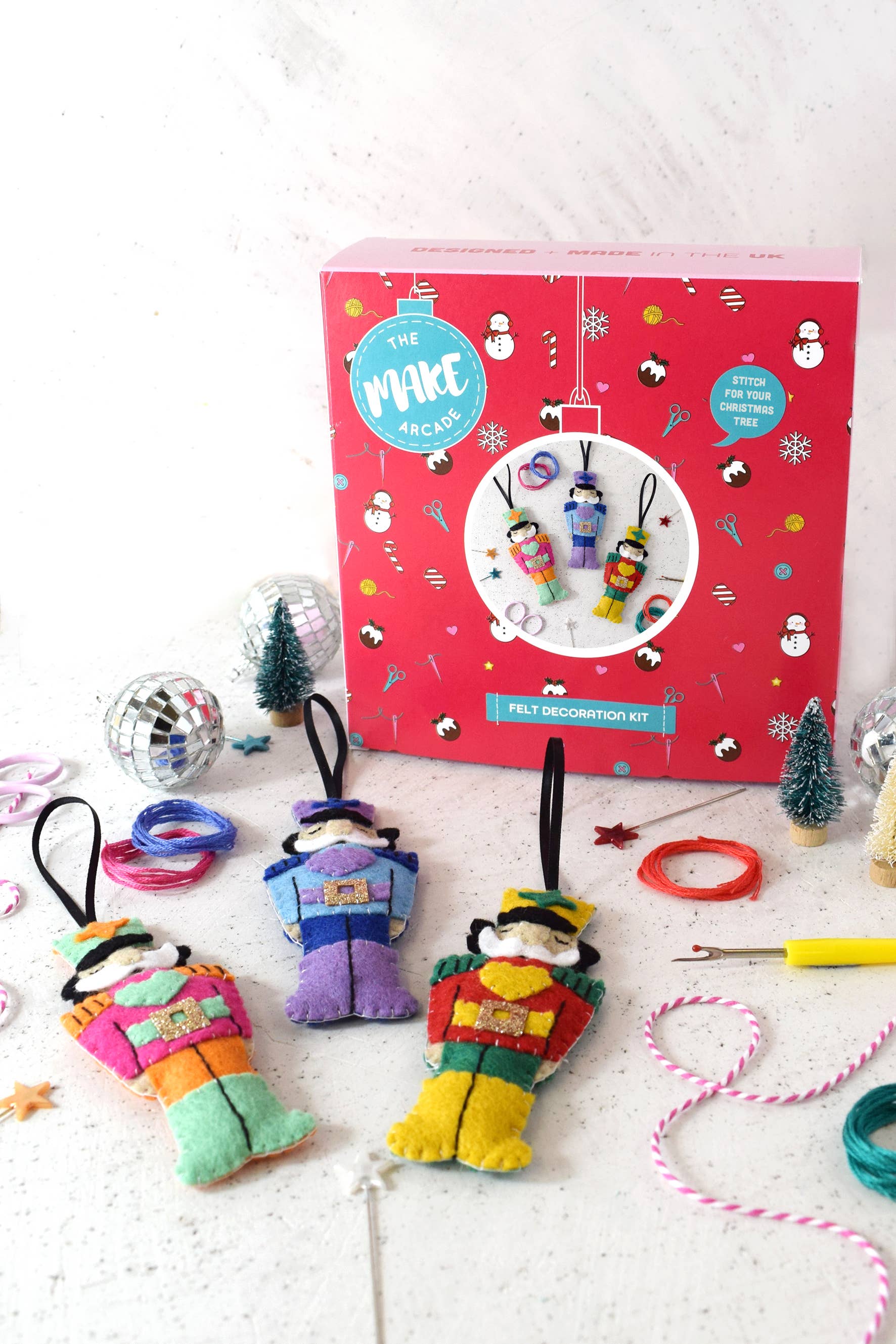 Rainbow Nutcrackers Felt Decoration Kit