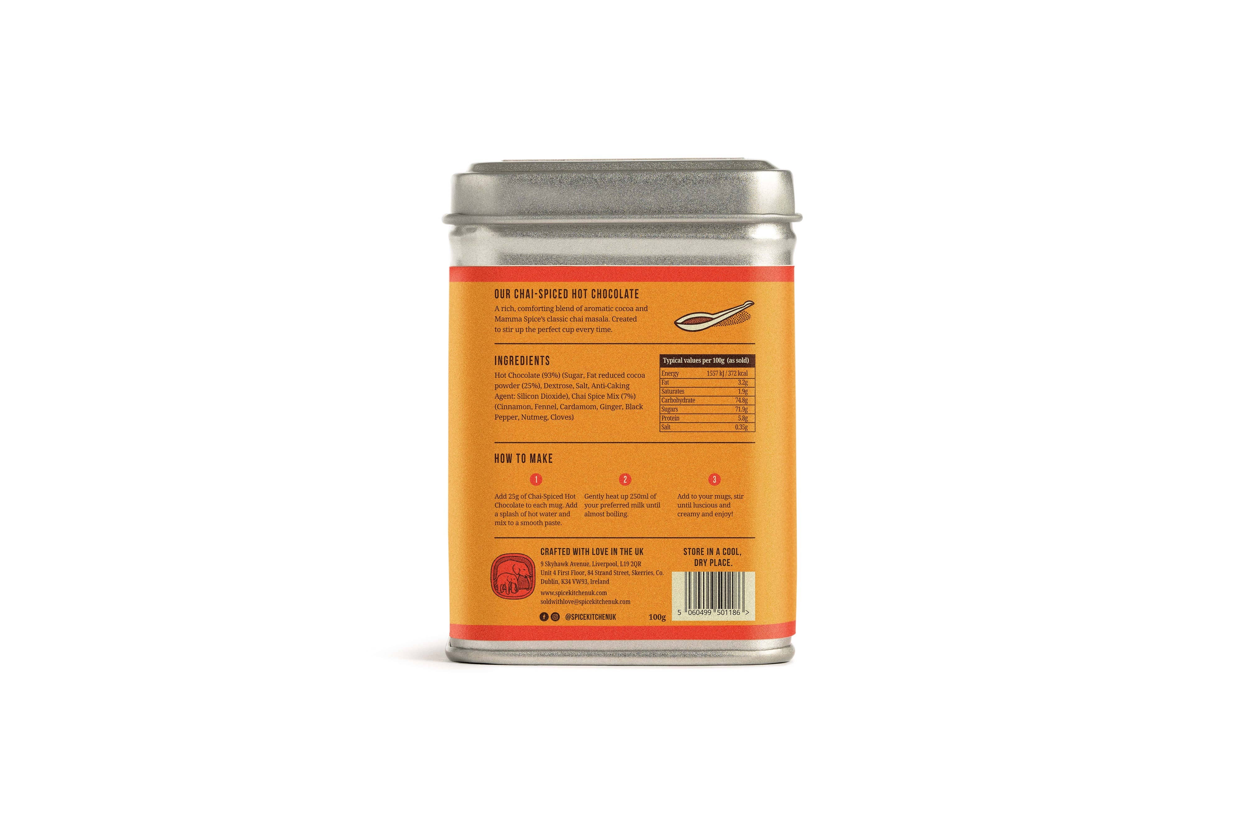 Spice Kitchen - Chai Spiced Hot Chocolate | Vegan | Spice Kitchen | 100g - Image 2