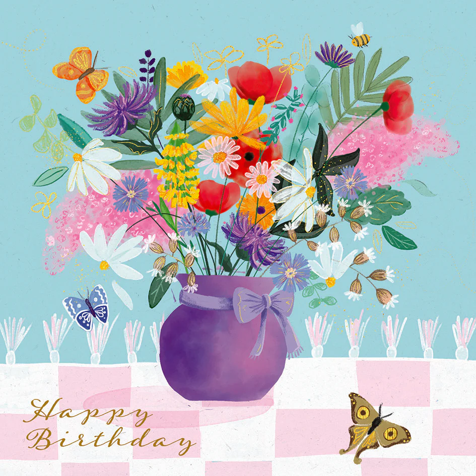 Mind Charity Spring Flower Vase Card