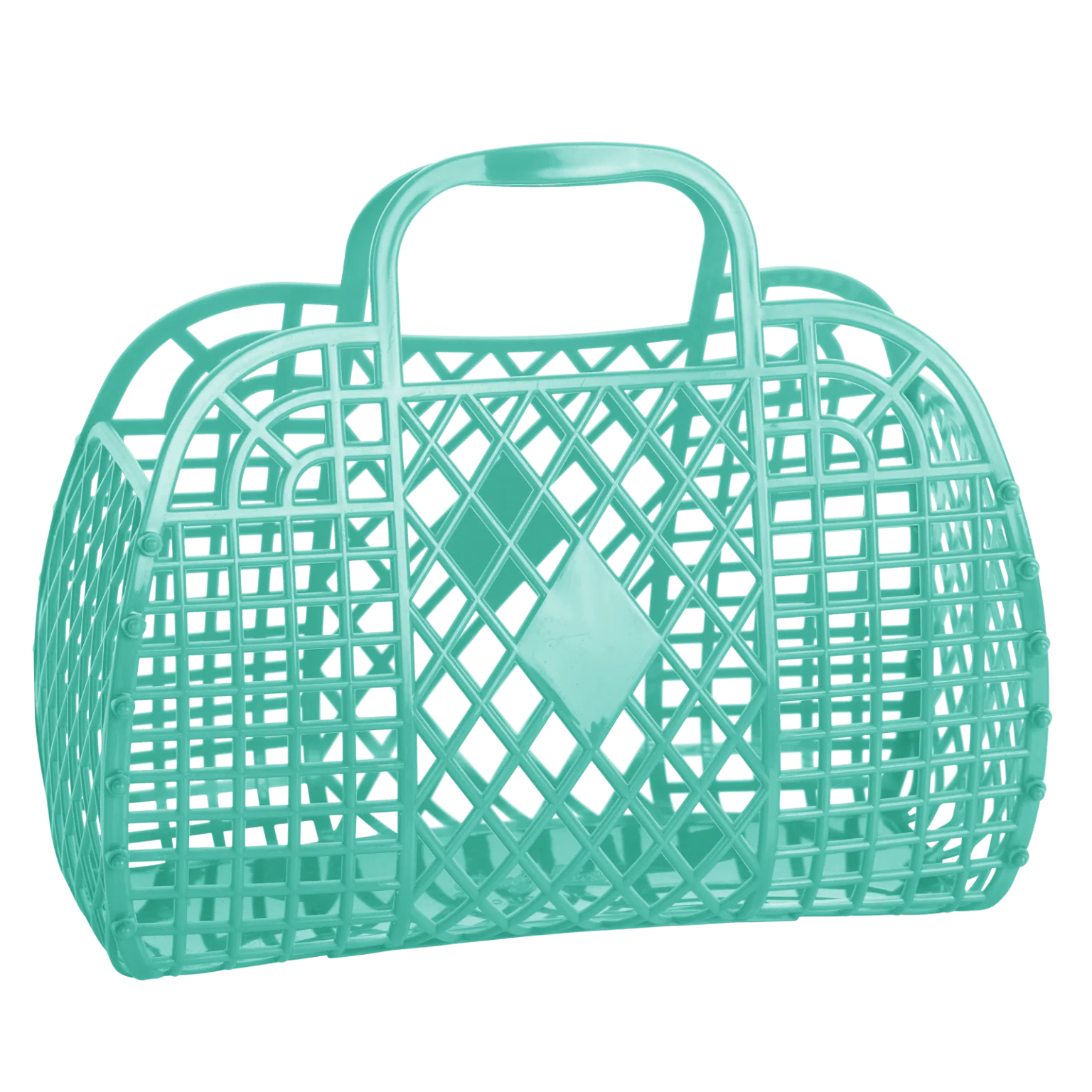 Retro Basket – Classic Jelly Bag for Beach, Shopping & Everyday Use - Large