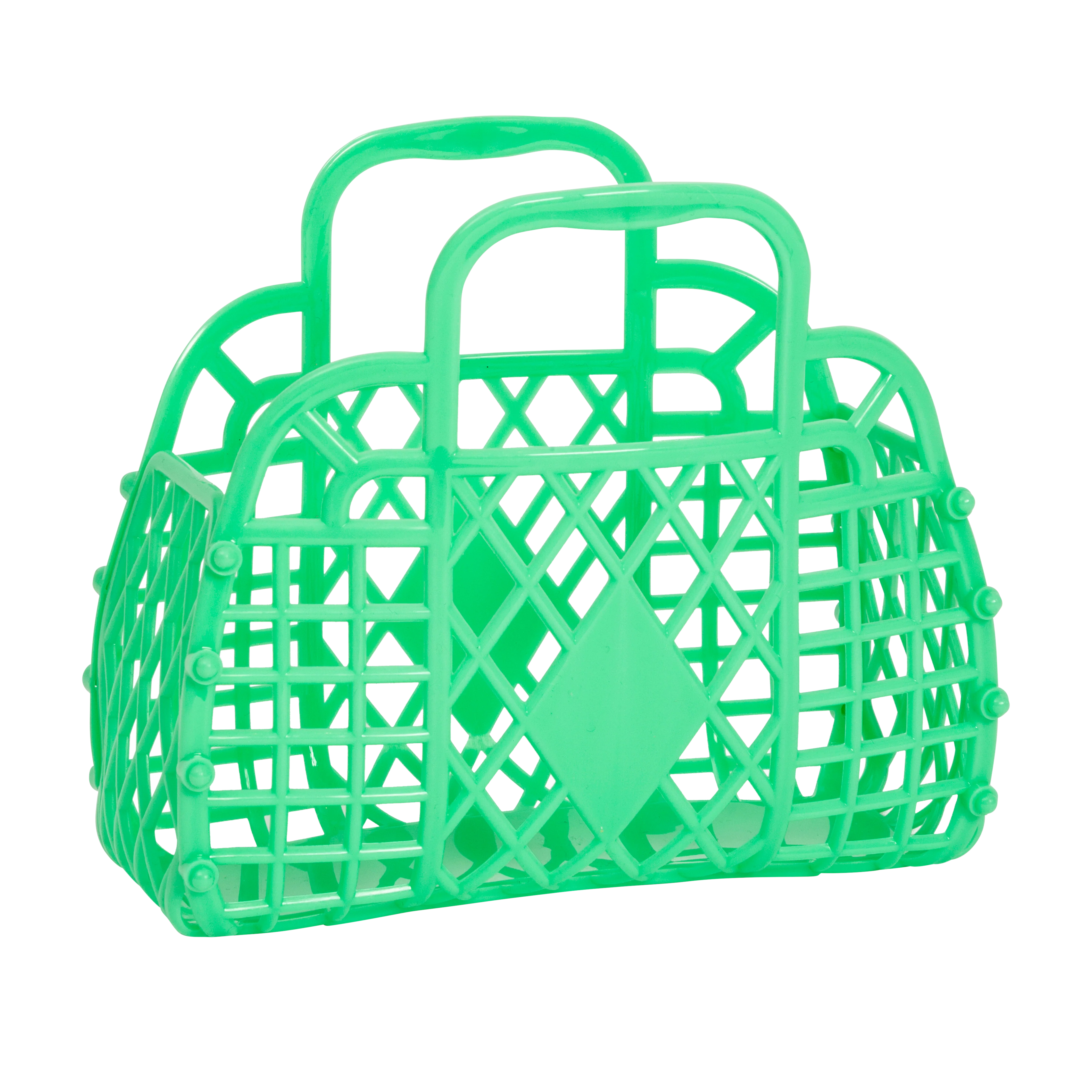 Sun Jellies - Retro Basket Jelly Bag - Mini: Jelly Mint Green - Image 9