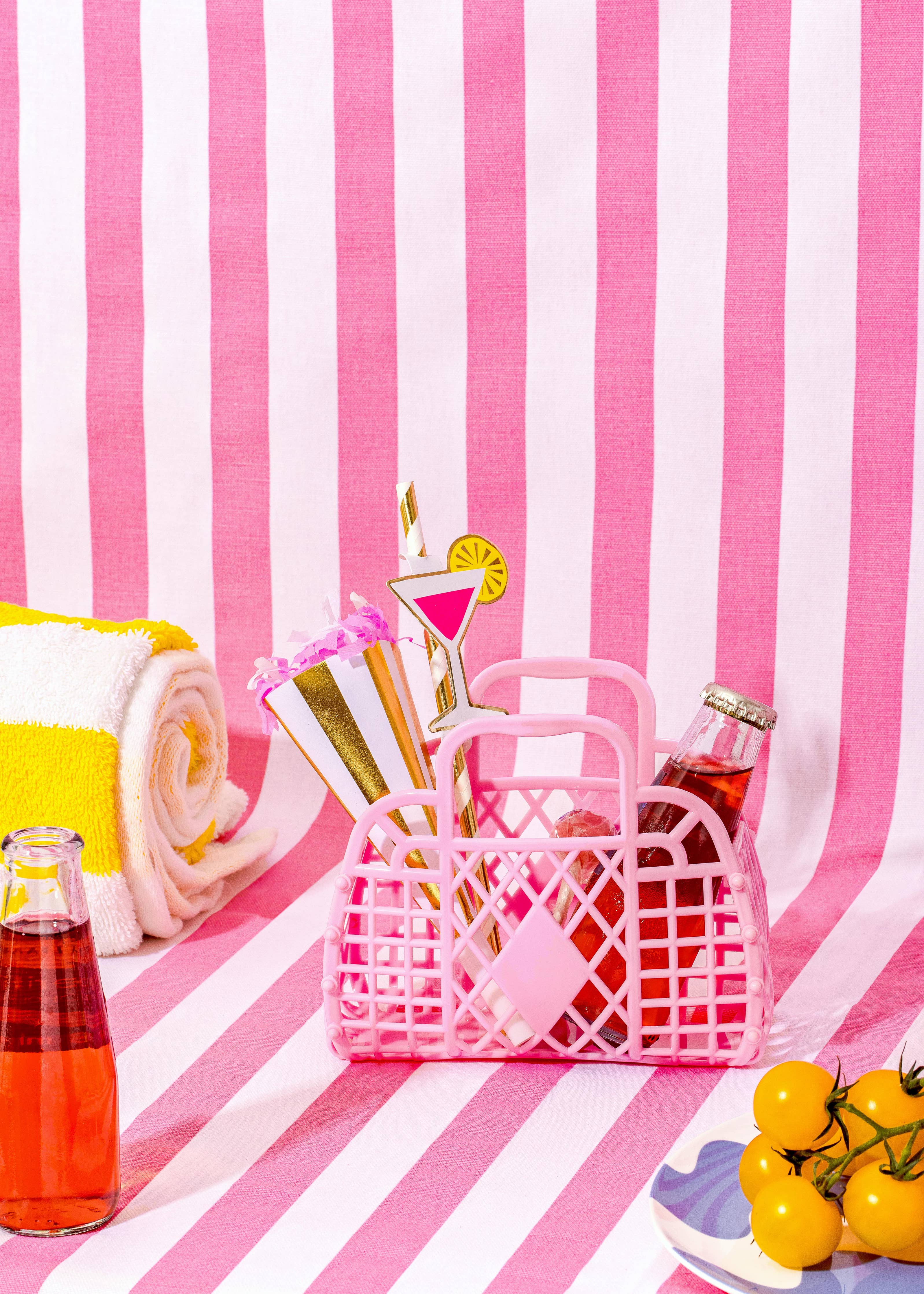 Sun Jellies - Retro Basket Jelly Bag - Mini: Primrose Yellow - Image 2