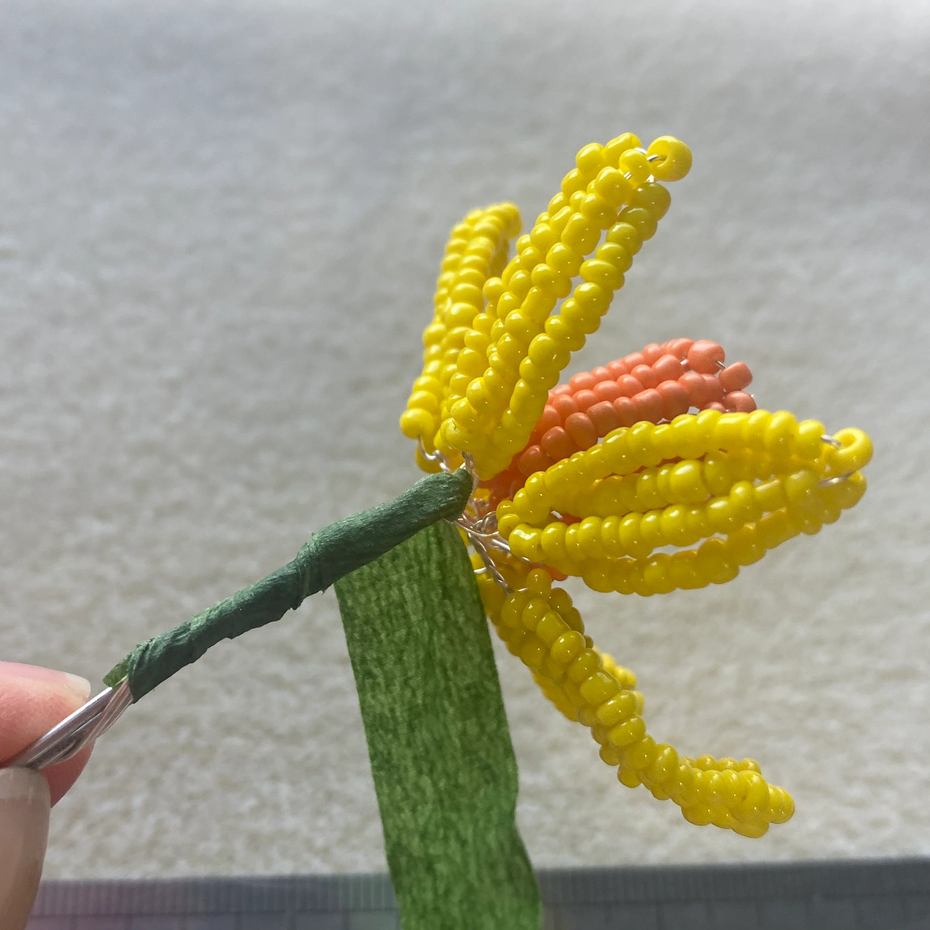 Daffodil Beaded Flower Craft Kit – DIY Forever Flowers - Image 6