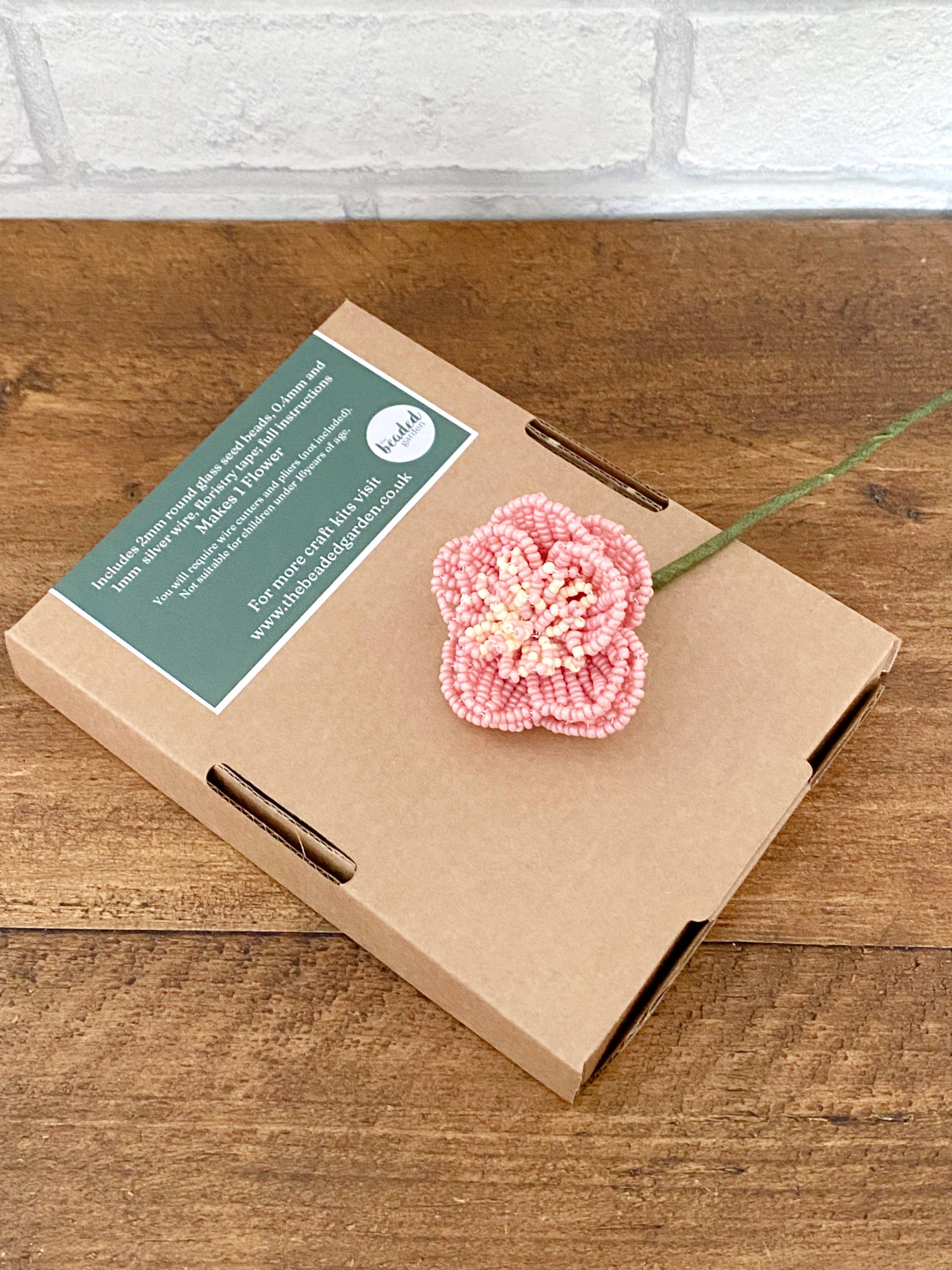 Peony Beaded Flower Craft Kit – DIY Forever Flower - Image 2