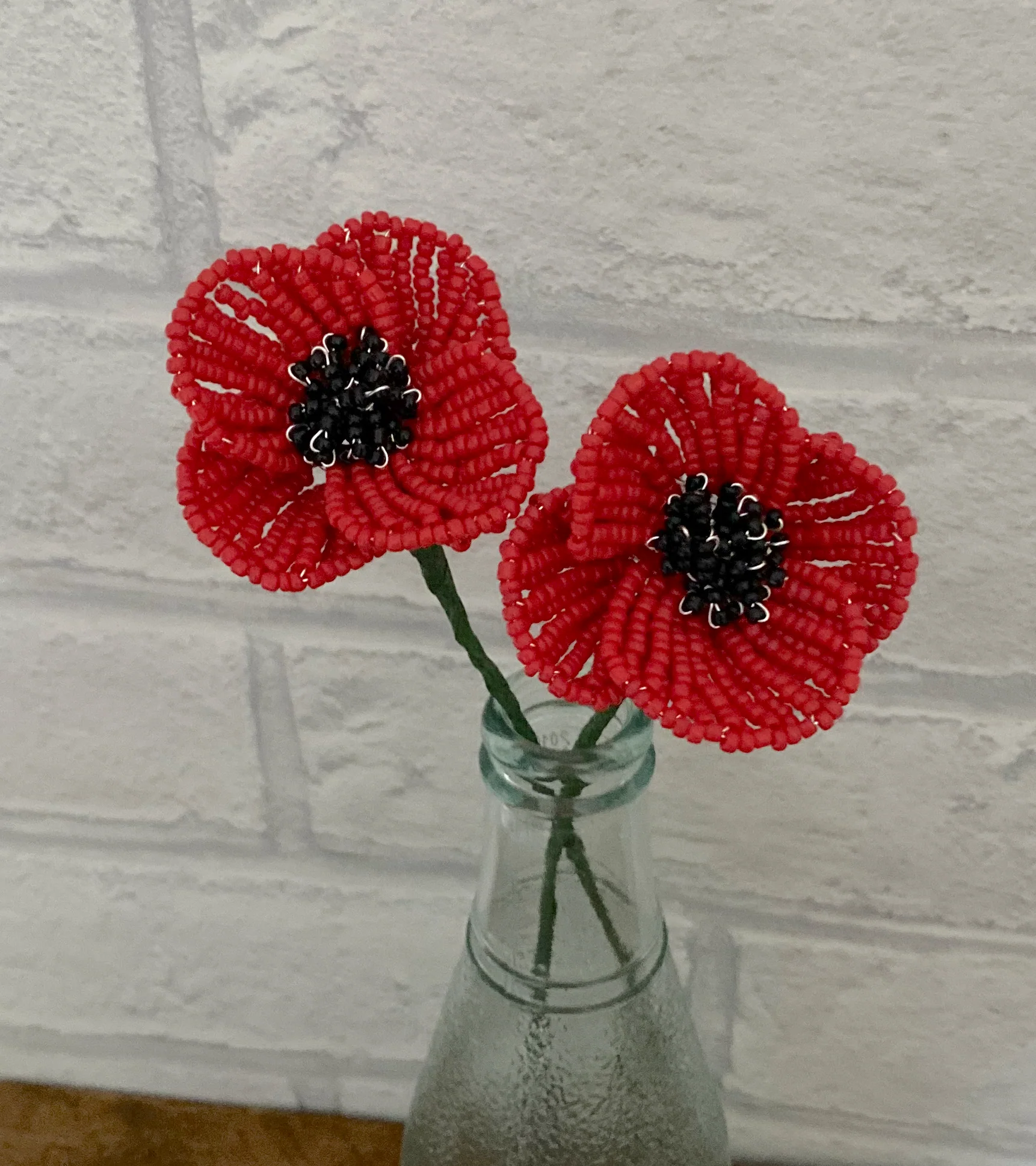 Poppy Beaded Flower Craft Kit – DIY Forever Flowers - Image 3