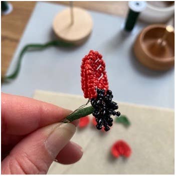 Poppy Beaded Flower Craft Kit – DIY Forever Flowers - Image 5