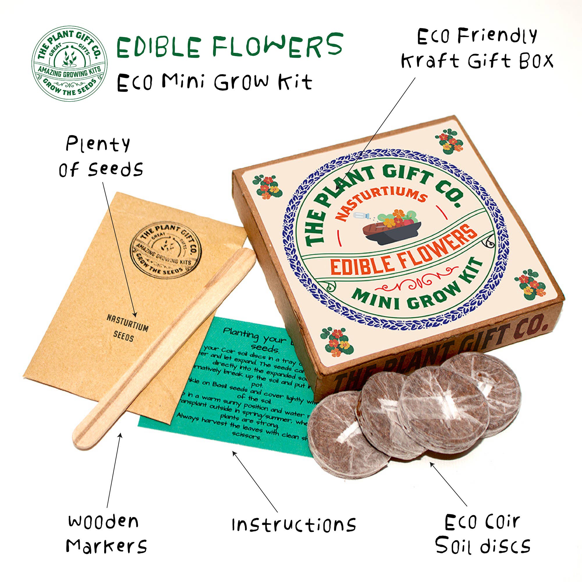 Edible Flowers Eco Grow Kit – Grow Your Own Nasturtiums - Image 2