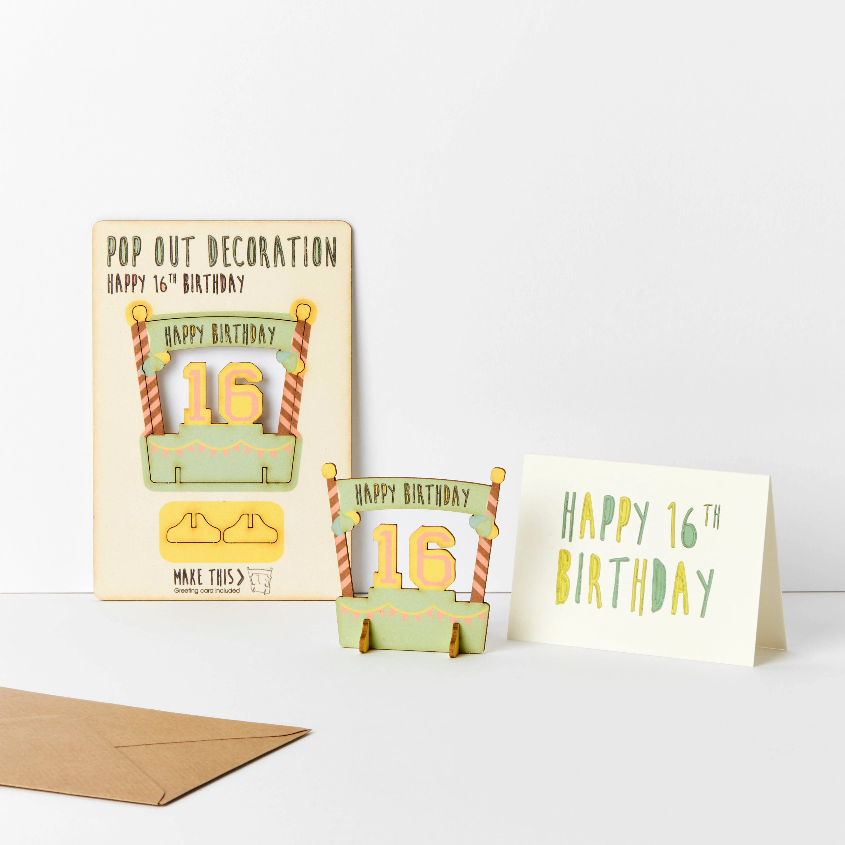 Pop Out 16th Birthday Card