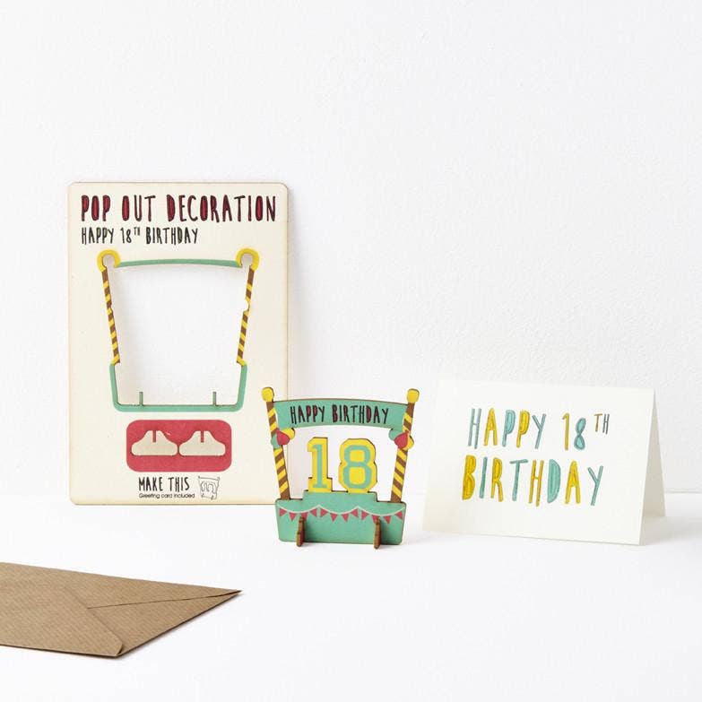 Pop Out 18th Birthday Card