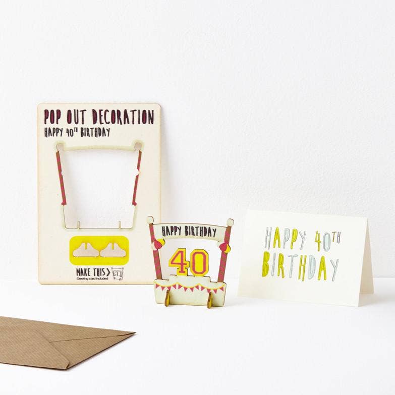 The Pop Out Card Company - Pop Out 40th Birthday Card
