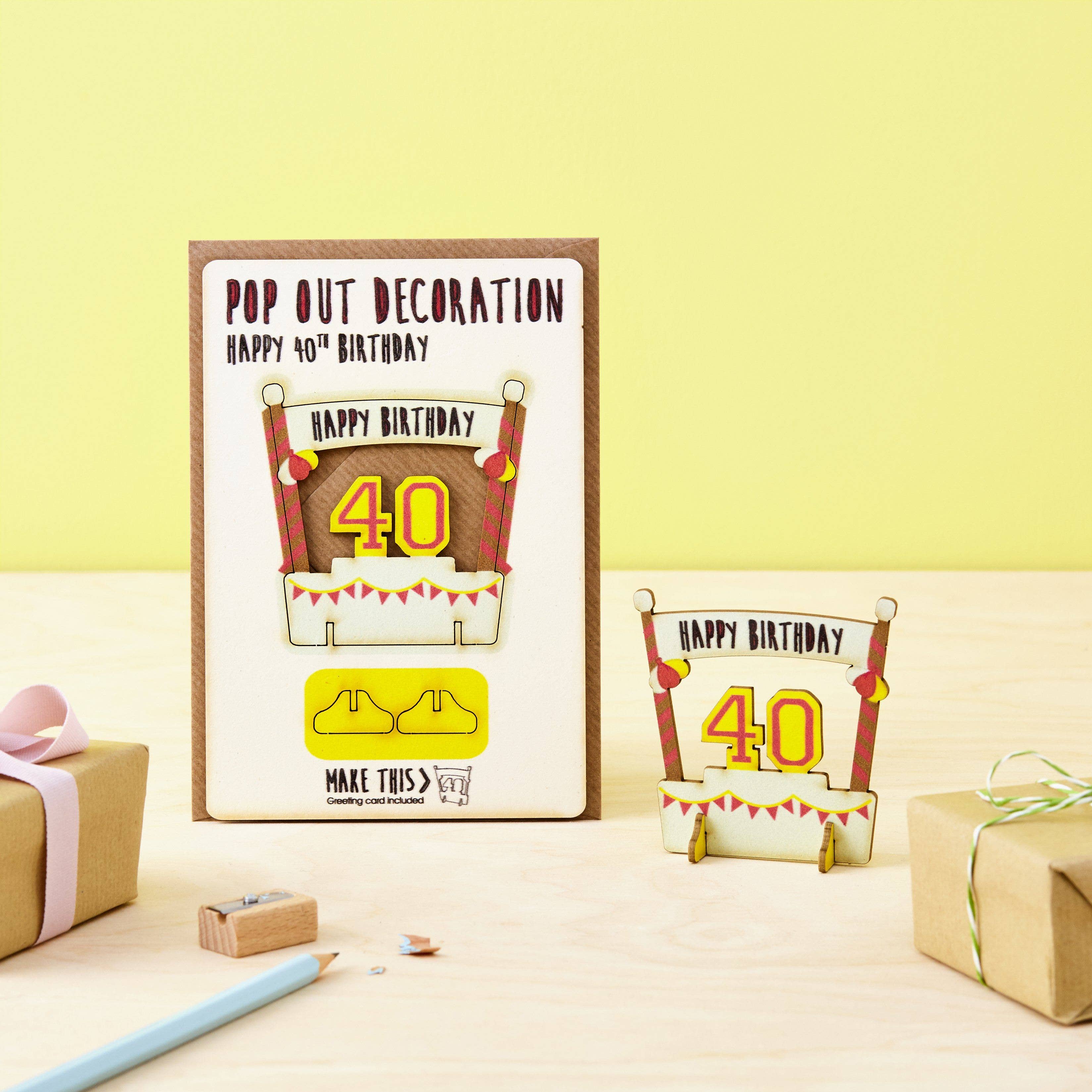 The Pop Out Card Company - Pop Out 40th Birthday Card - Image 2