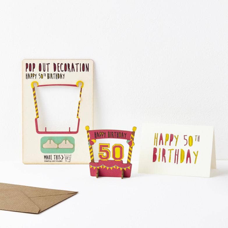 Pop Out 50th Birthday Card
