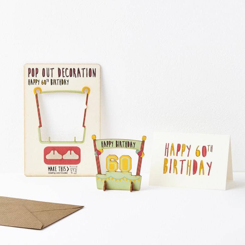Pop Out 60th Birthday Card
