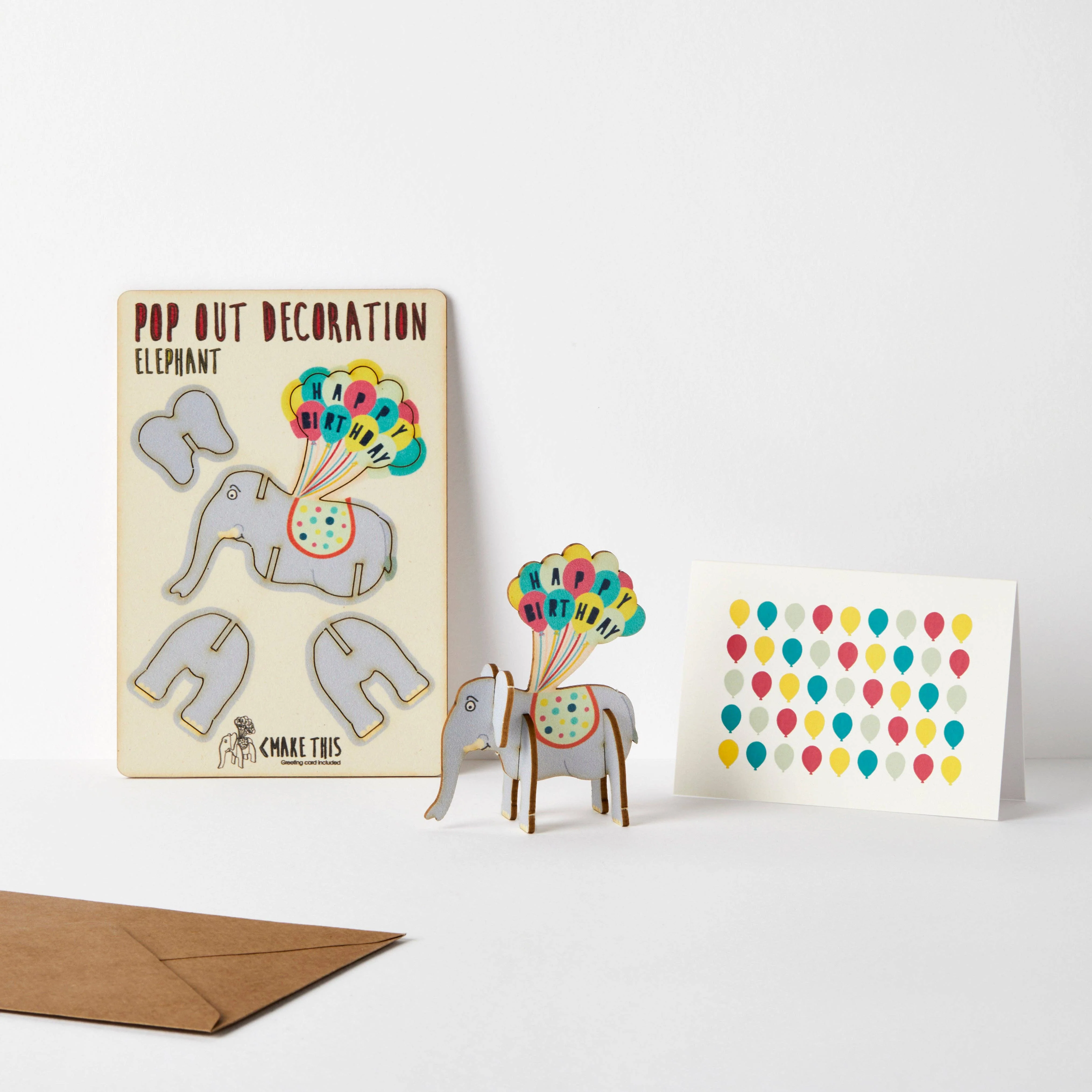 The Pop Out Card Company - Pop Out Happy Birthday Elephant Card