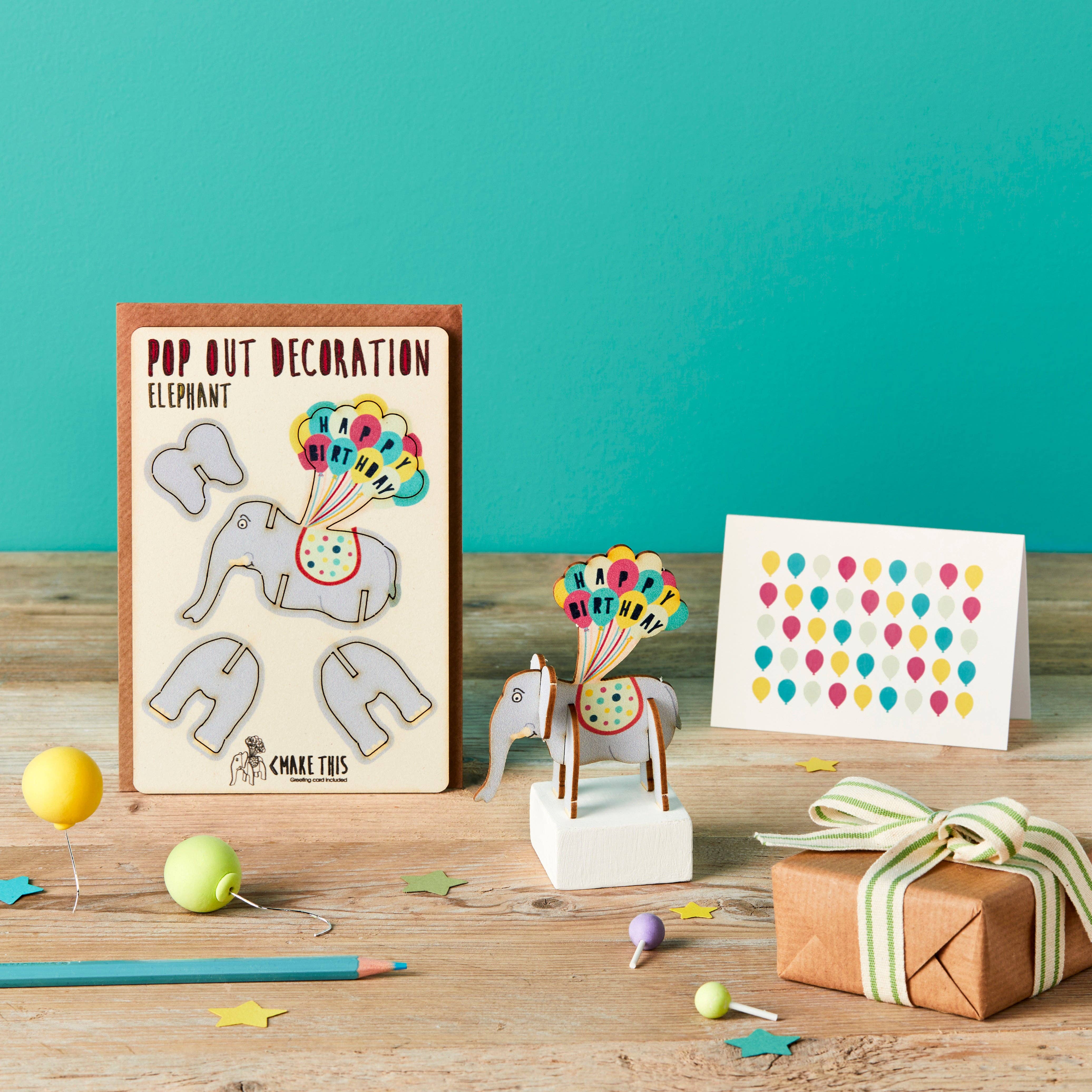 The Pop Out Card Company - Pop Out Happy Birthday Elephant Card - Image 2