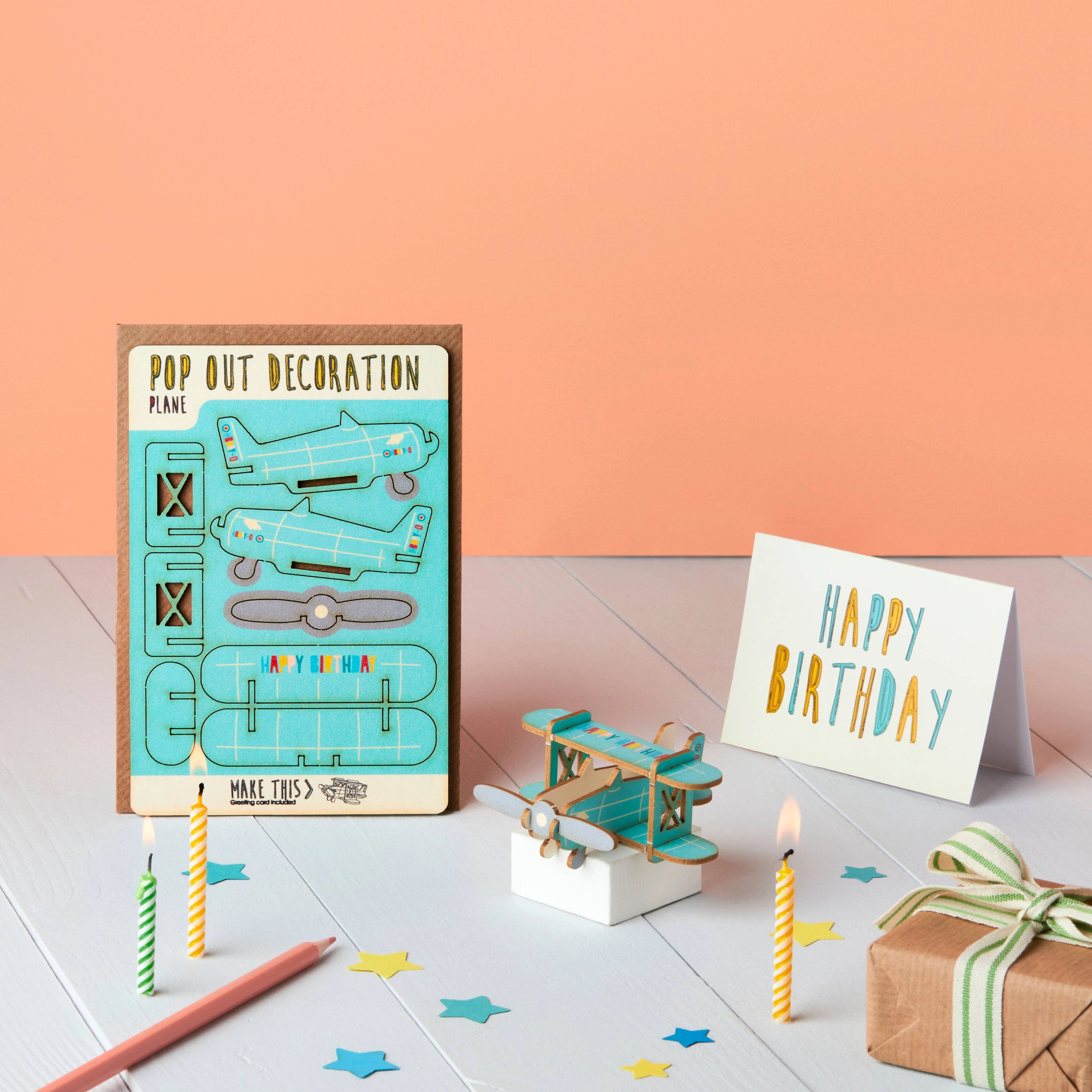 Pop Out Happy Birthday Plane Card - Image 3