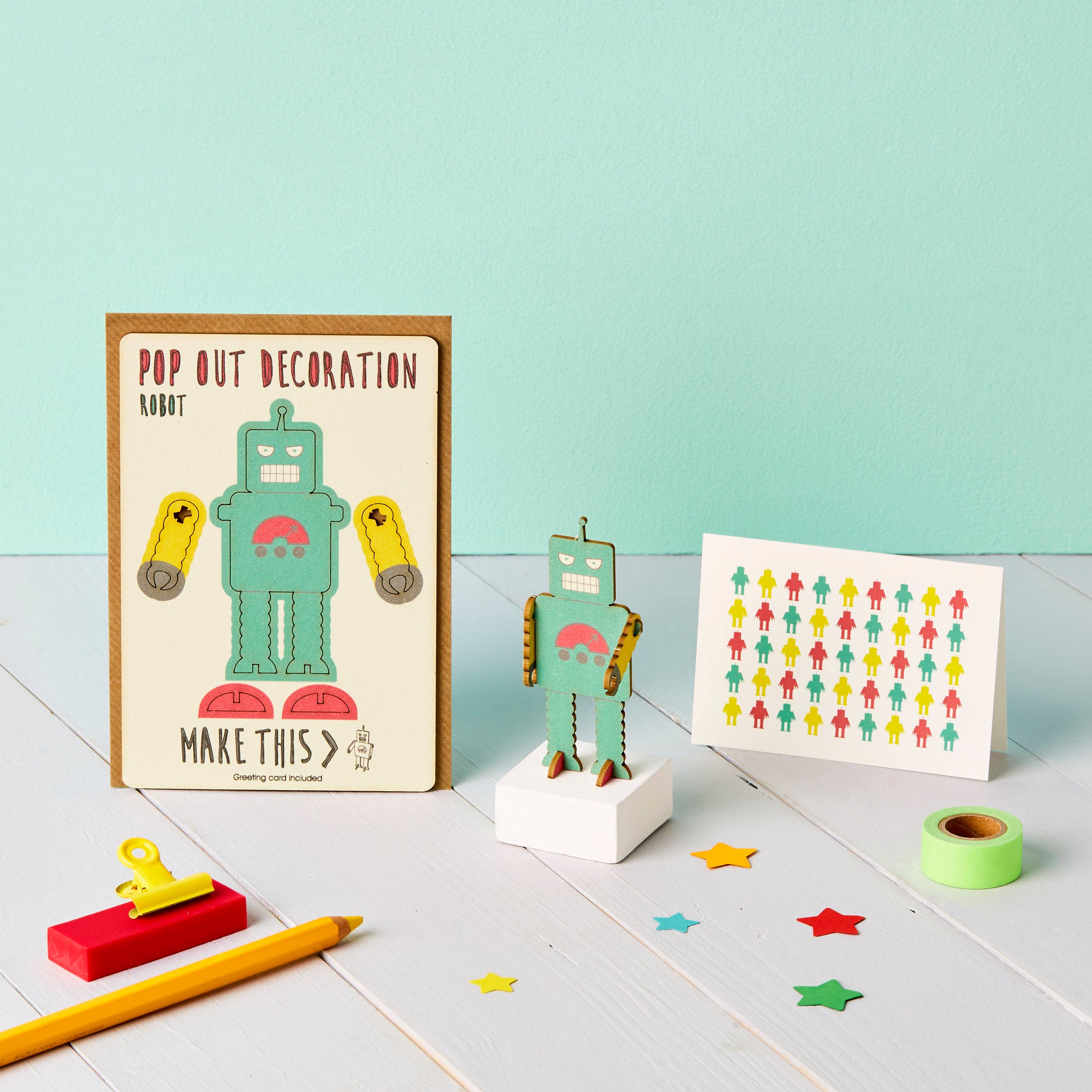 Pop Out Robot Decoration and Greetings Card - Image 2
