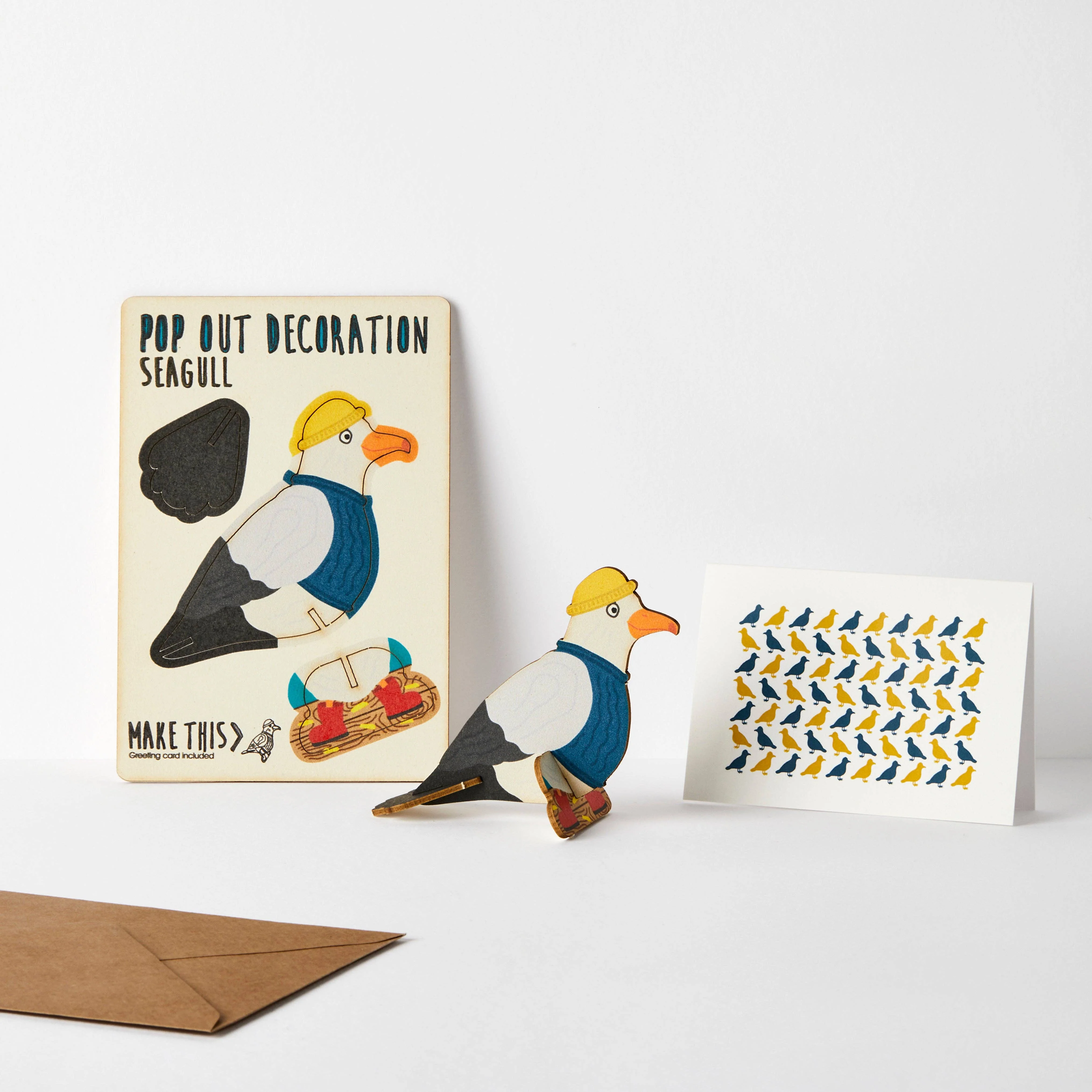 Pop Out Seagull Greeting Card