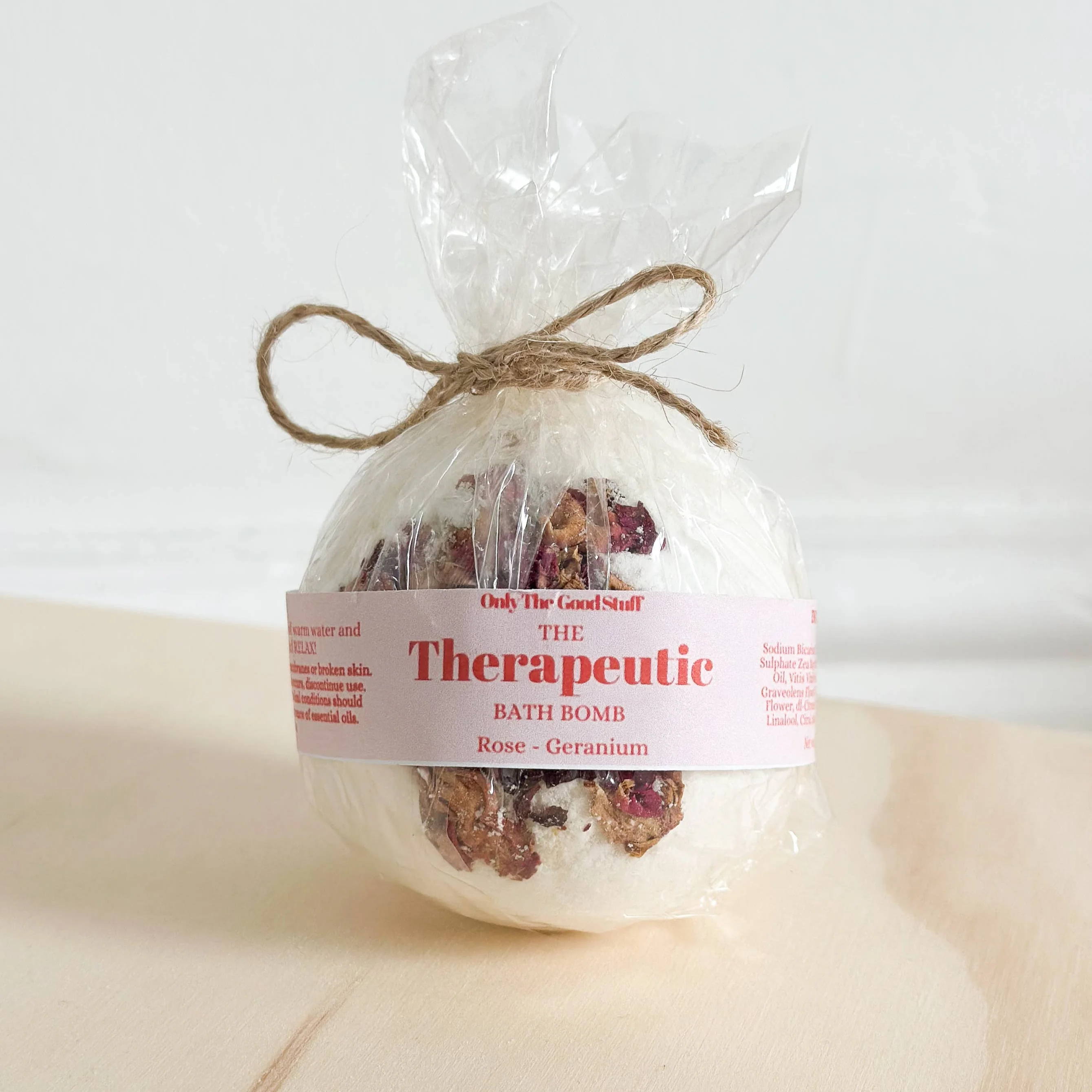 Botanical Bath Bomb: Therapeutic - Rose Geranium - Image 2
