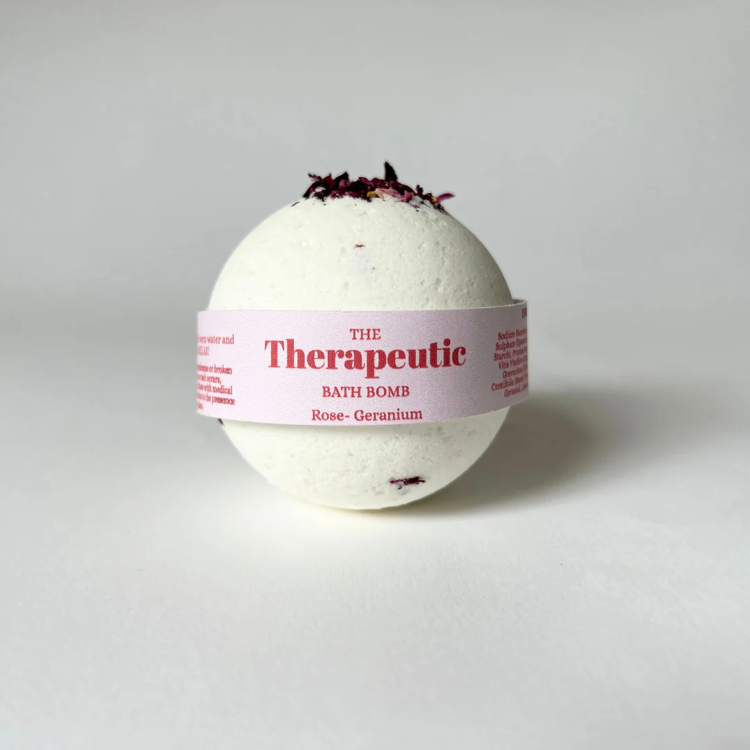 Botanical Bath Bomb: Therapeutic - Rose Geranium - Image 3